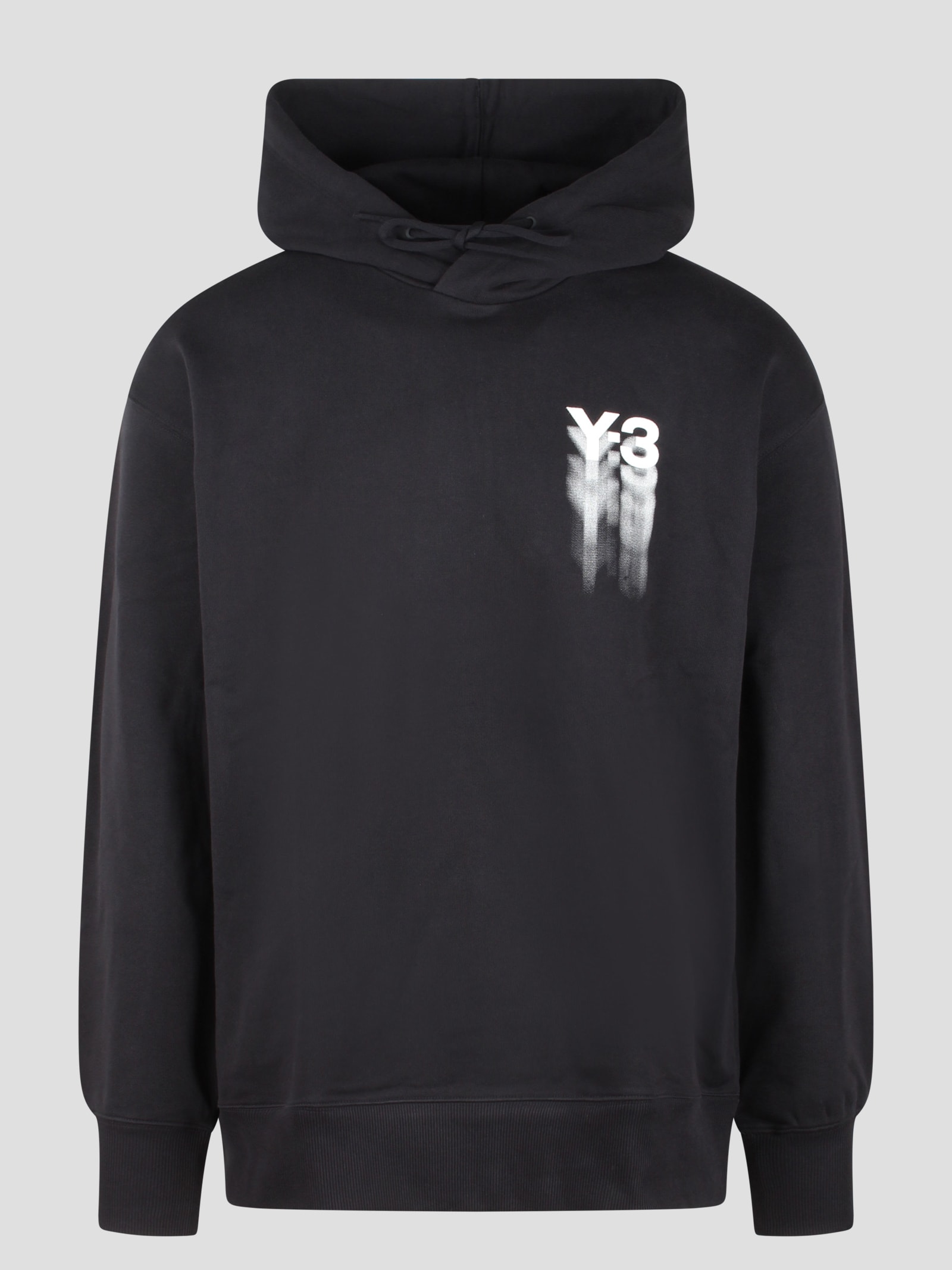 Shop Y-3 Graphic Hoodie In Black