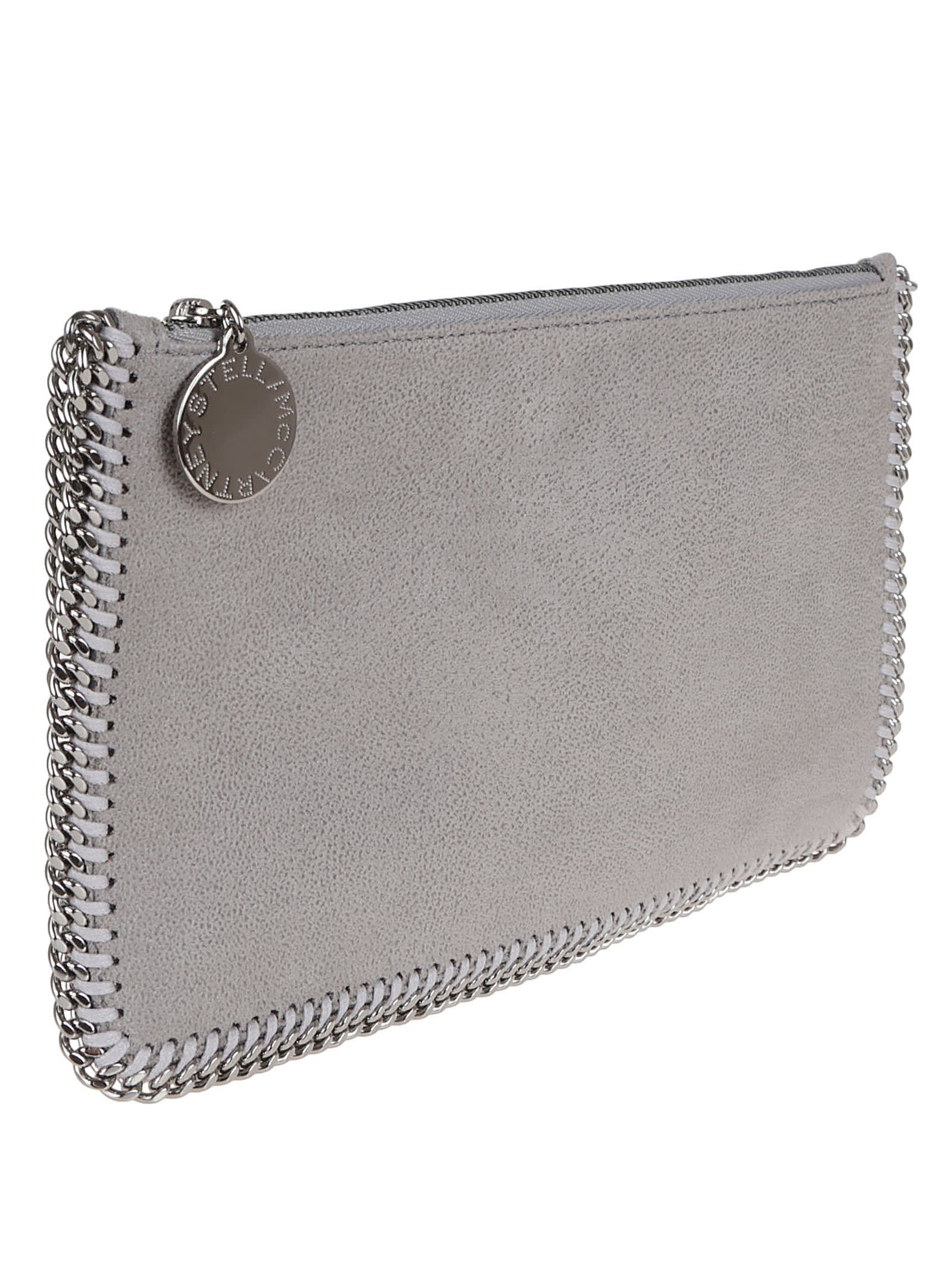 Stella Mccartney Falabella Shaggy Deer Pouch Bag In Light Grey