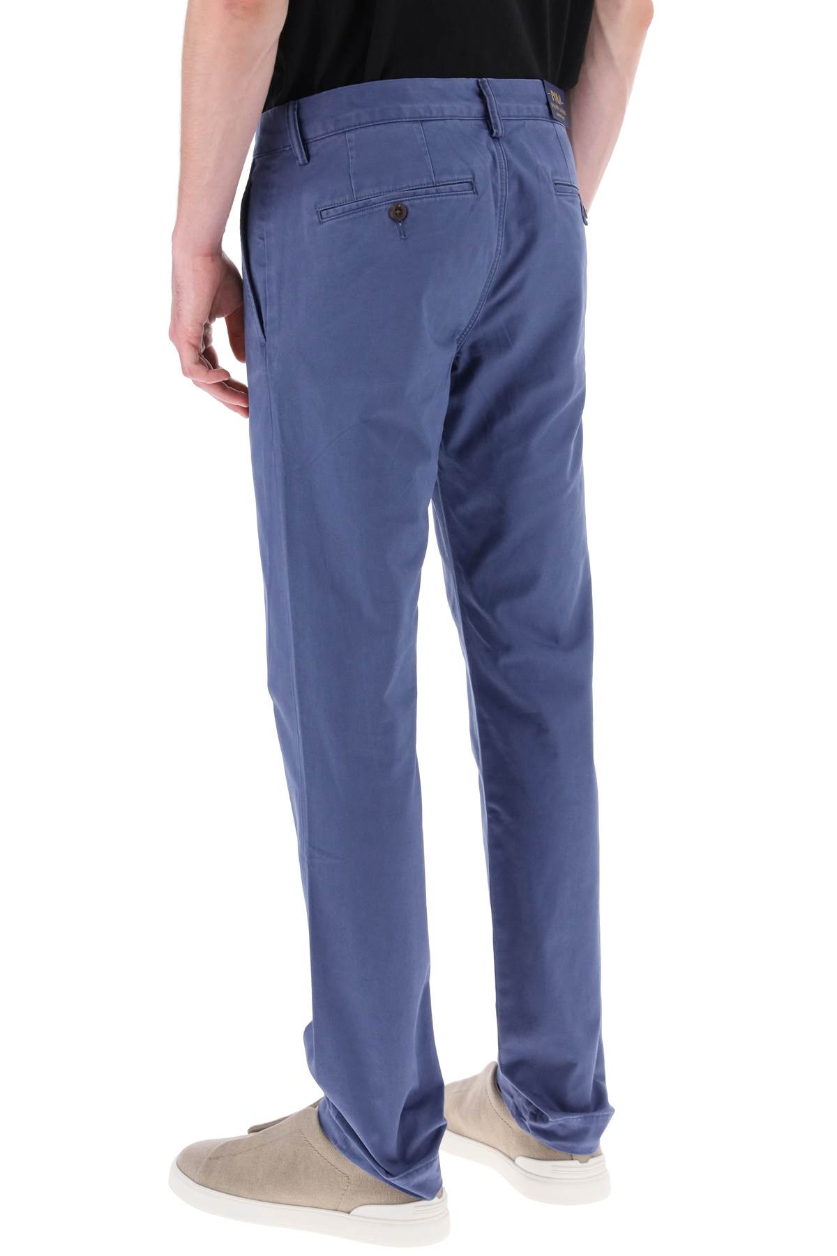 Shop Polo Ralph Lauren Chino Pants In Cotton In Light Navy (light Blue)