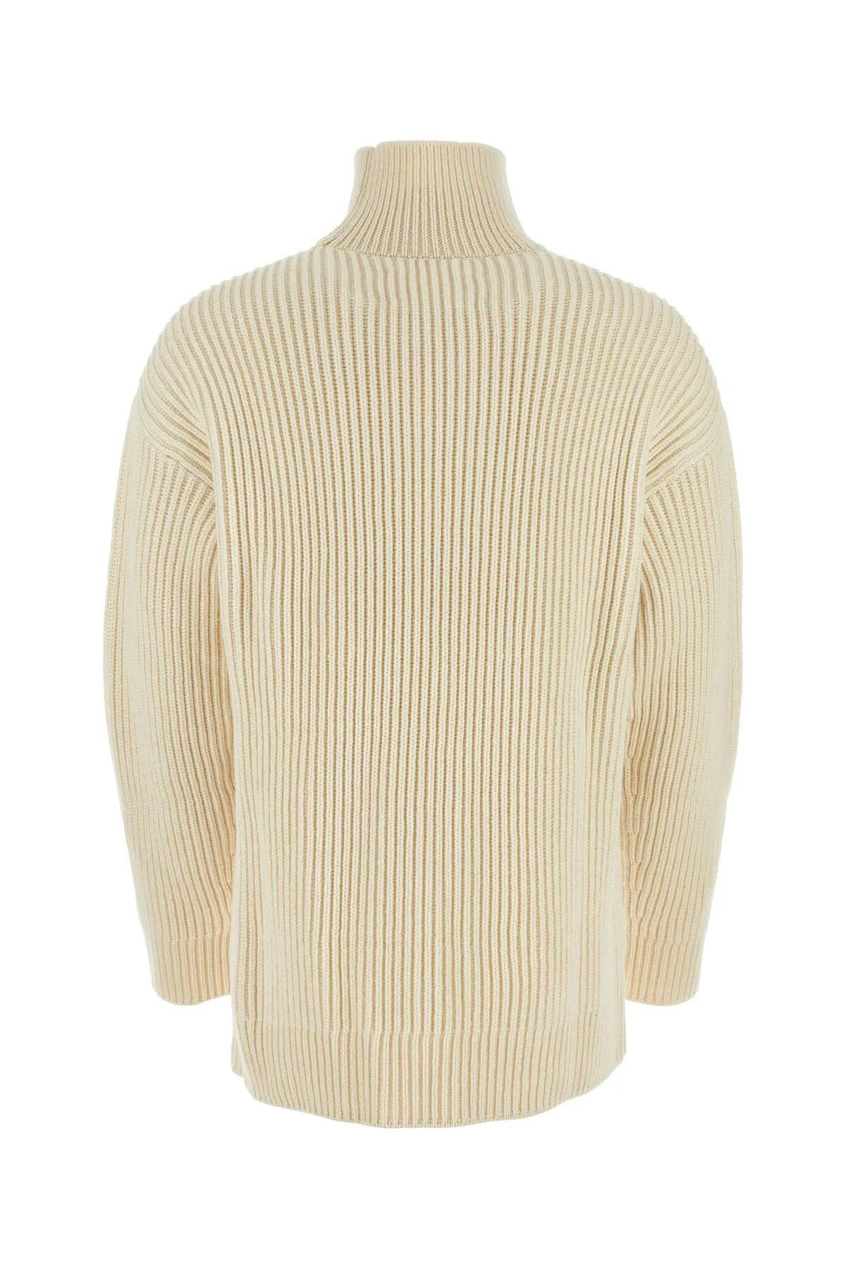 Shop Jil Sander Ivory Wool Sweater In White