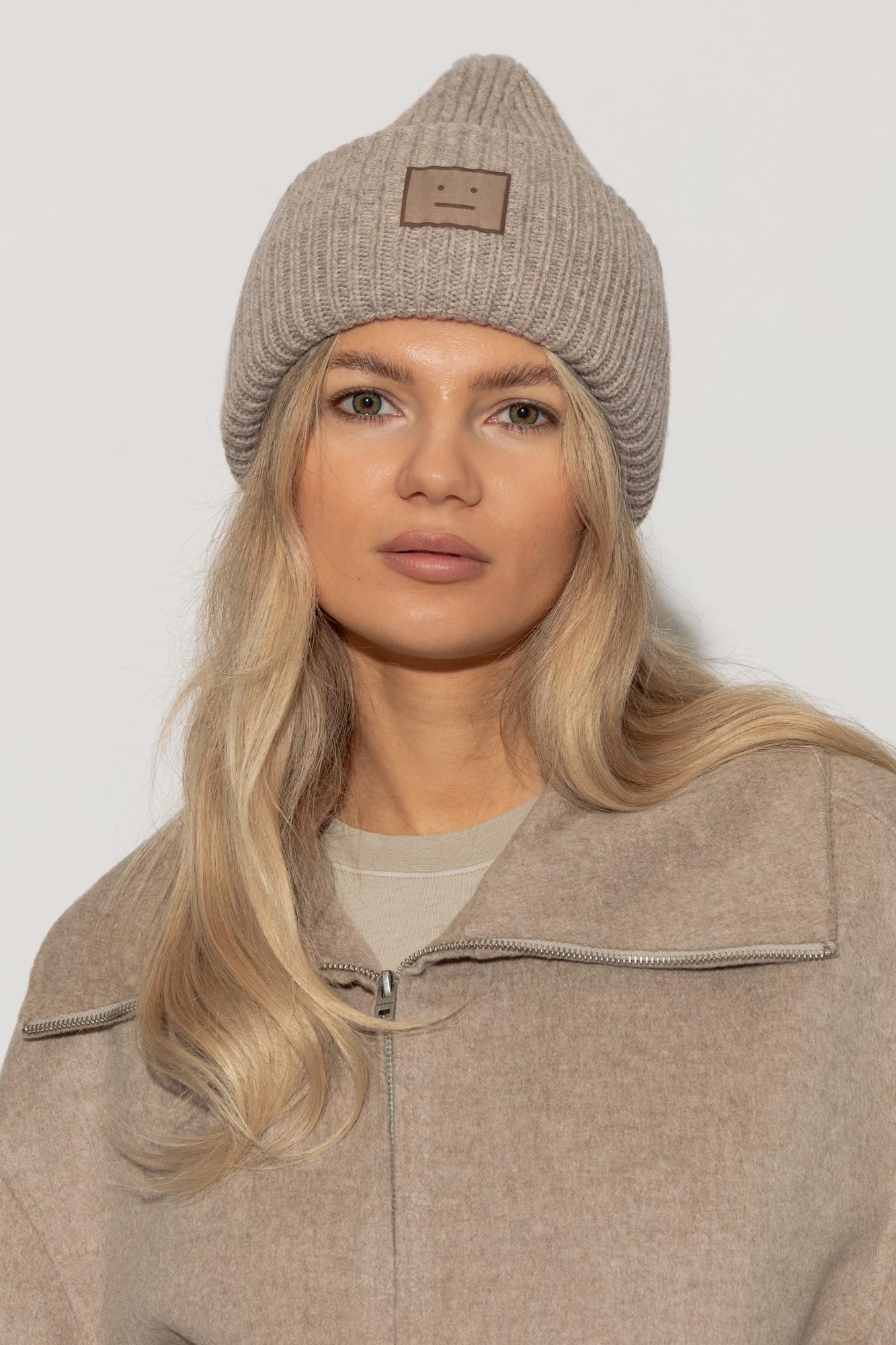 Acne Studios Wool Beanie With Logo