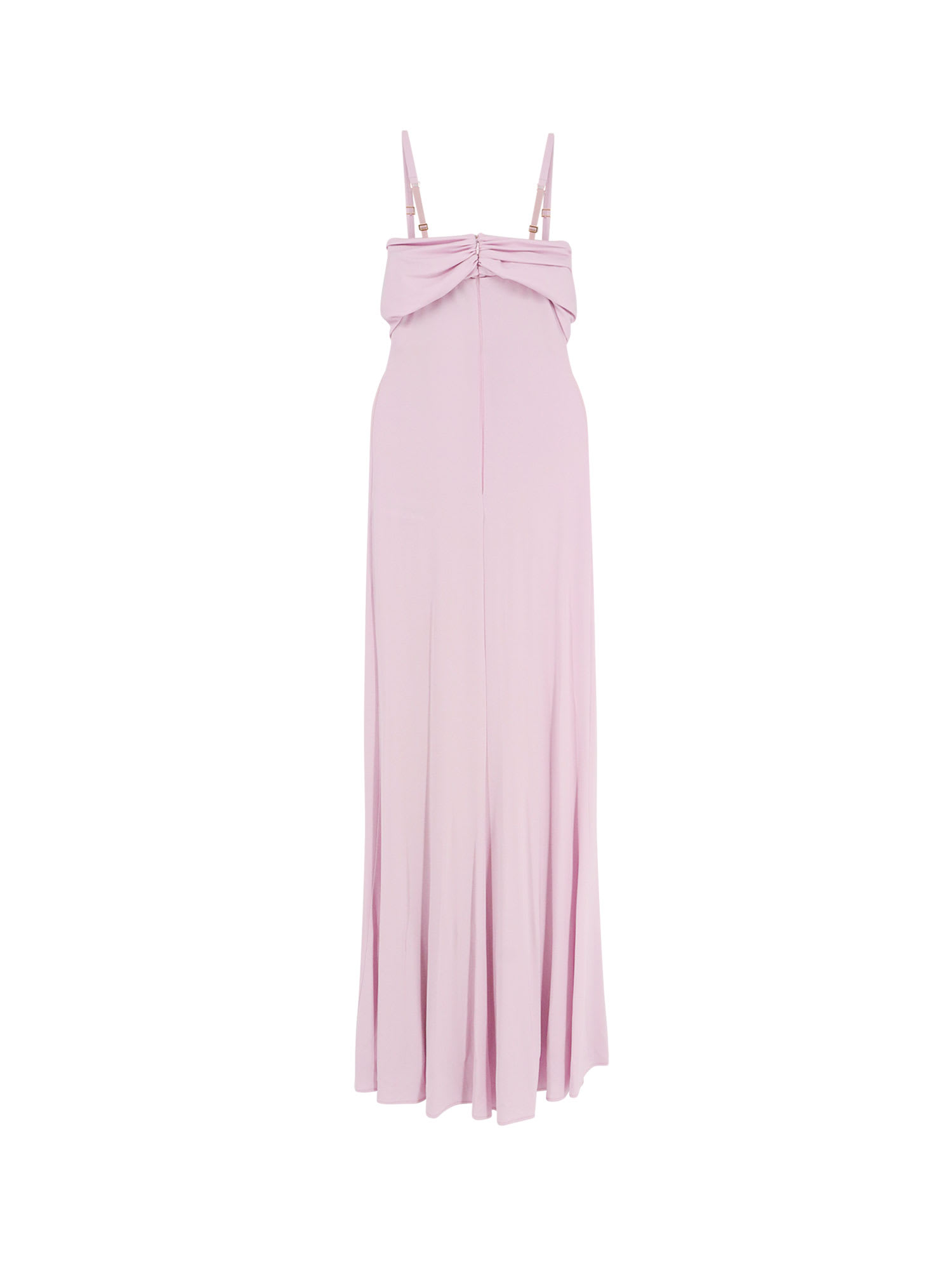 Elisabetta Franchi Red Carpet Stretch Viscose Long Dress In Pink