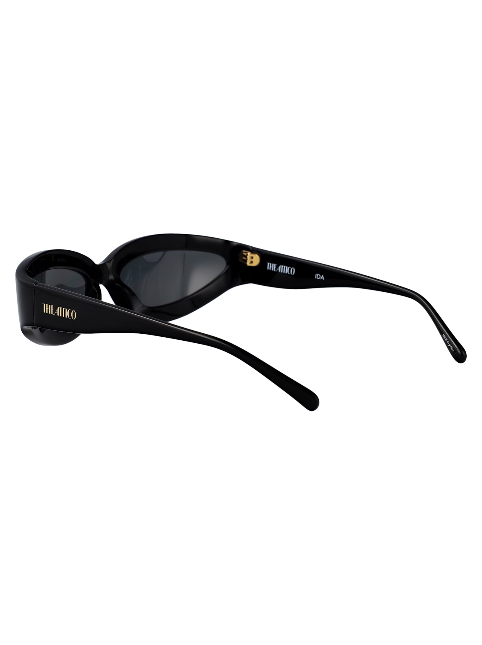 Attico The Sunglasses In Black/yellowgold/grey