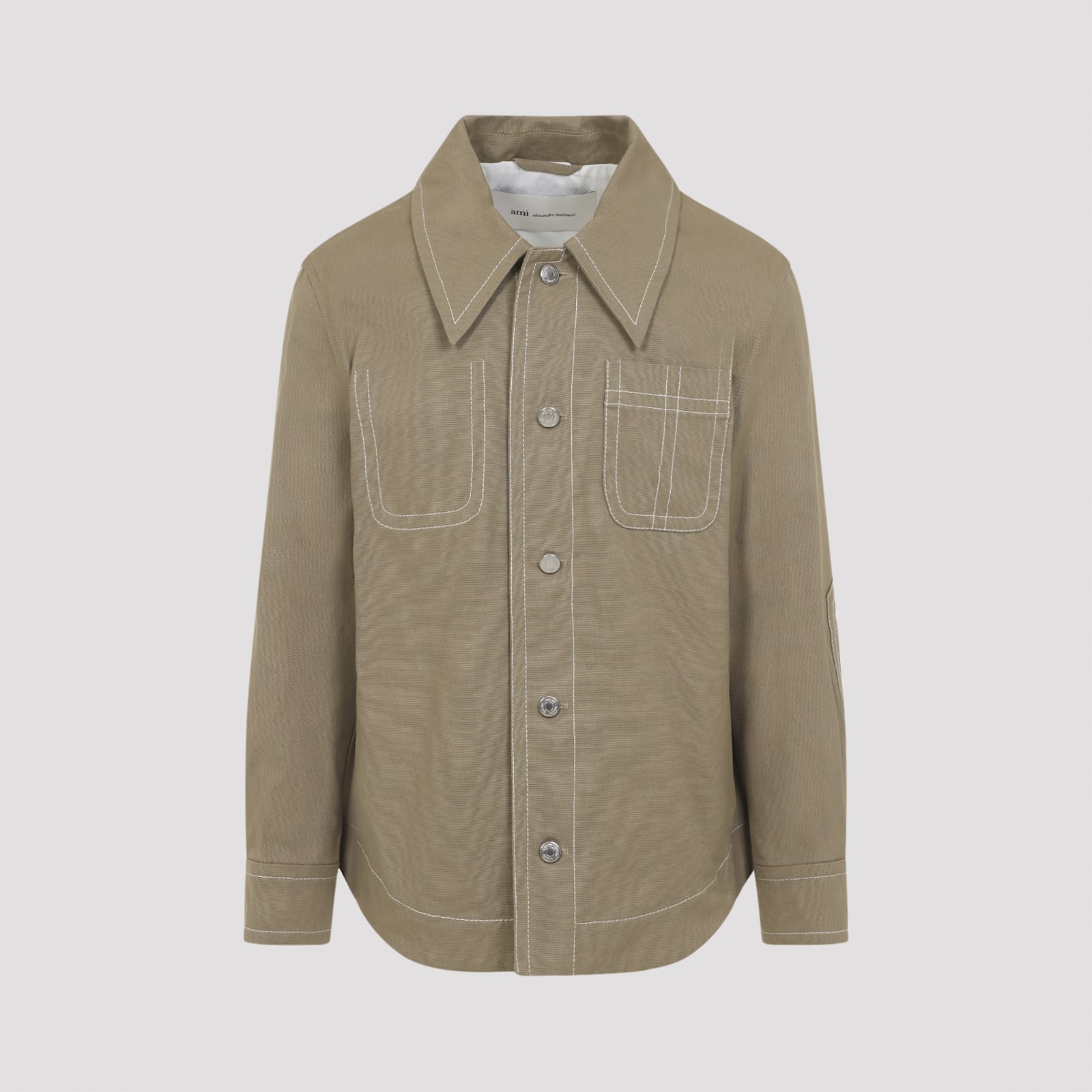 Ami Alexandre Mattiussi Worker Buttoned Jacket Ami Alexandre Mattiussi Worker Buttoned Jacket