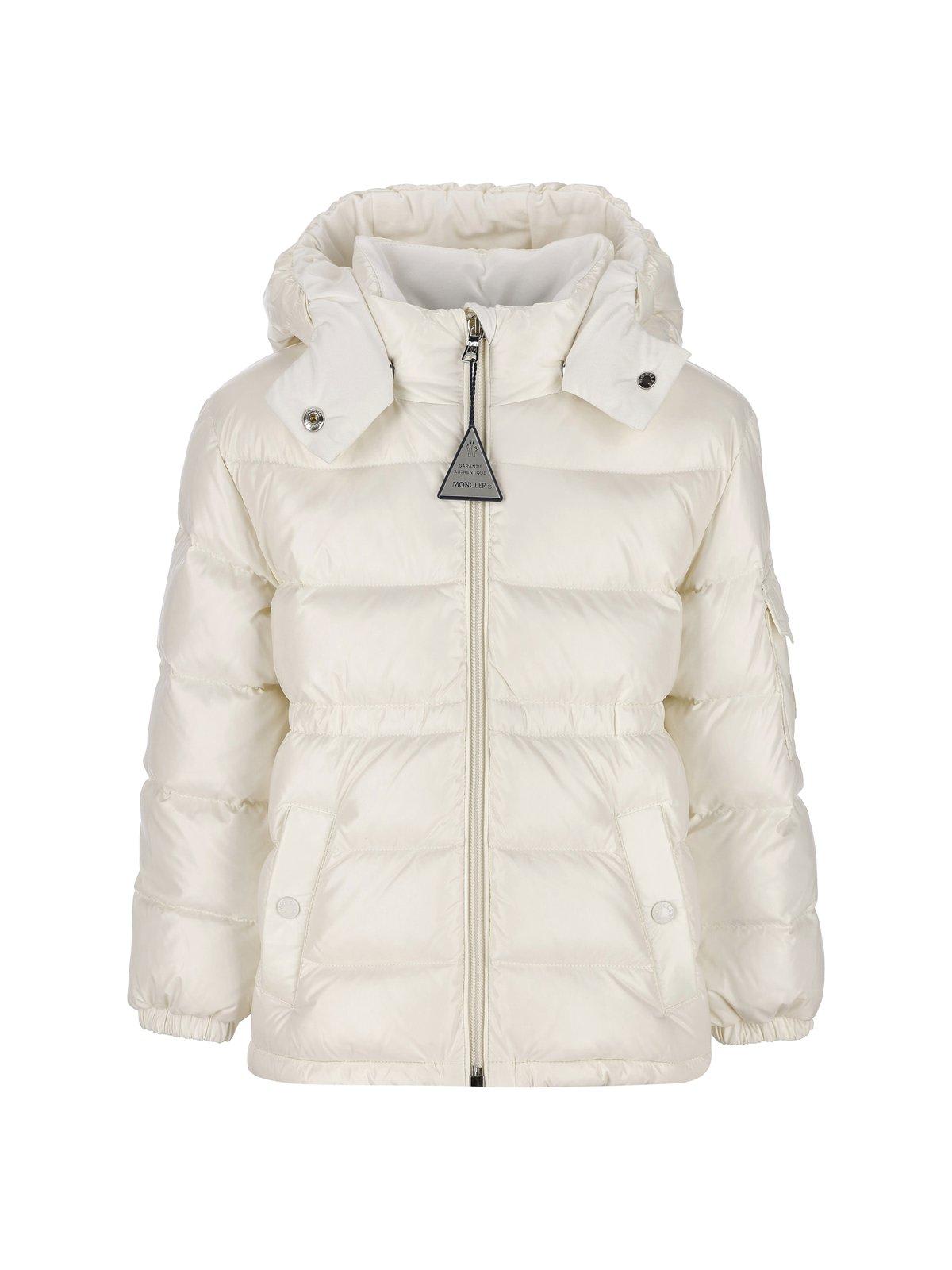 Moncler Babies' Ebre Zip-up Hooded Jacket In White