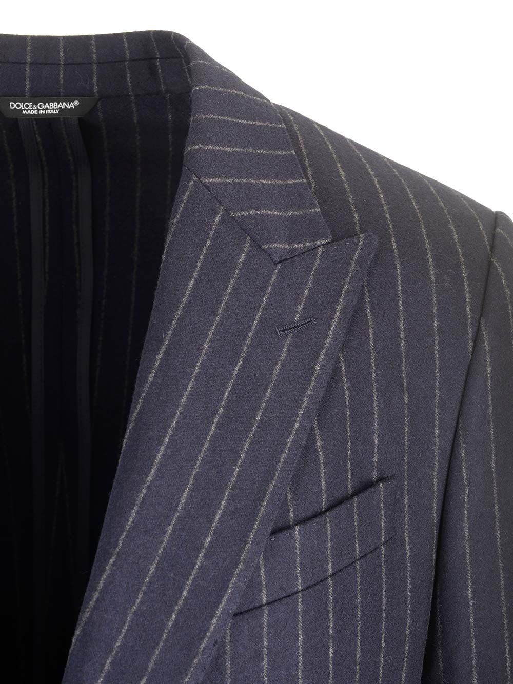 Shop Dolce & Gabbana Midnight Blue Virgin Wool Blazer