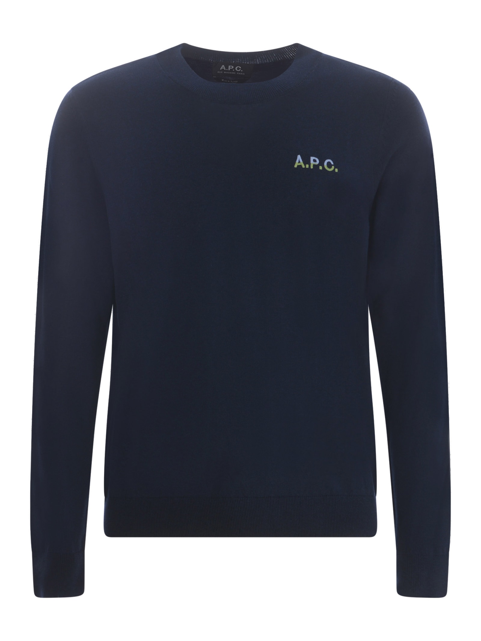 Shop Apc Sweater A.p.c. Alois In Cotton In Blue