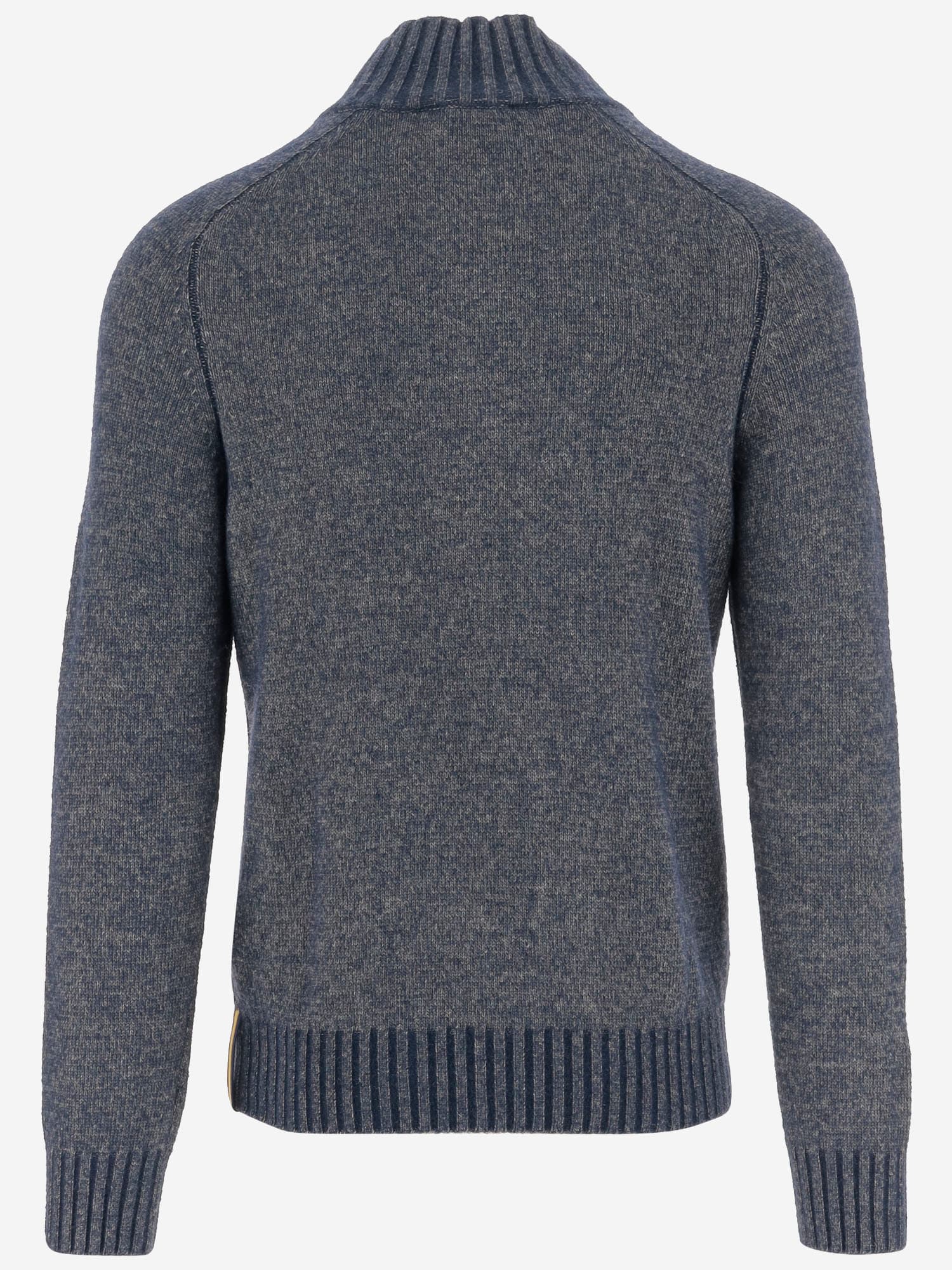 K-way Wool Blend Sweater With Zipper At The Neck In Gray