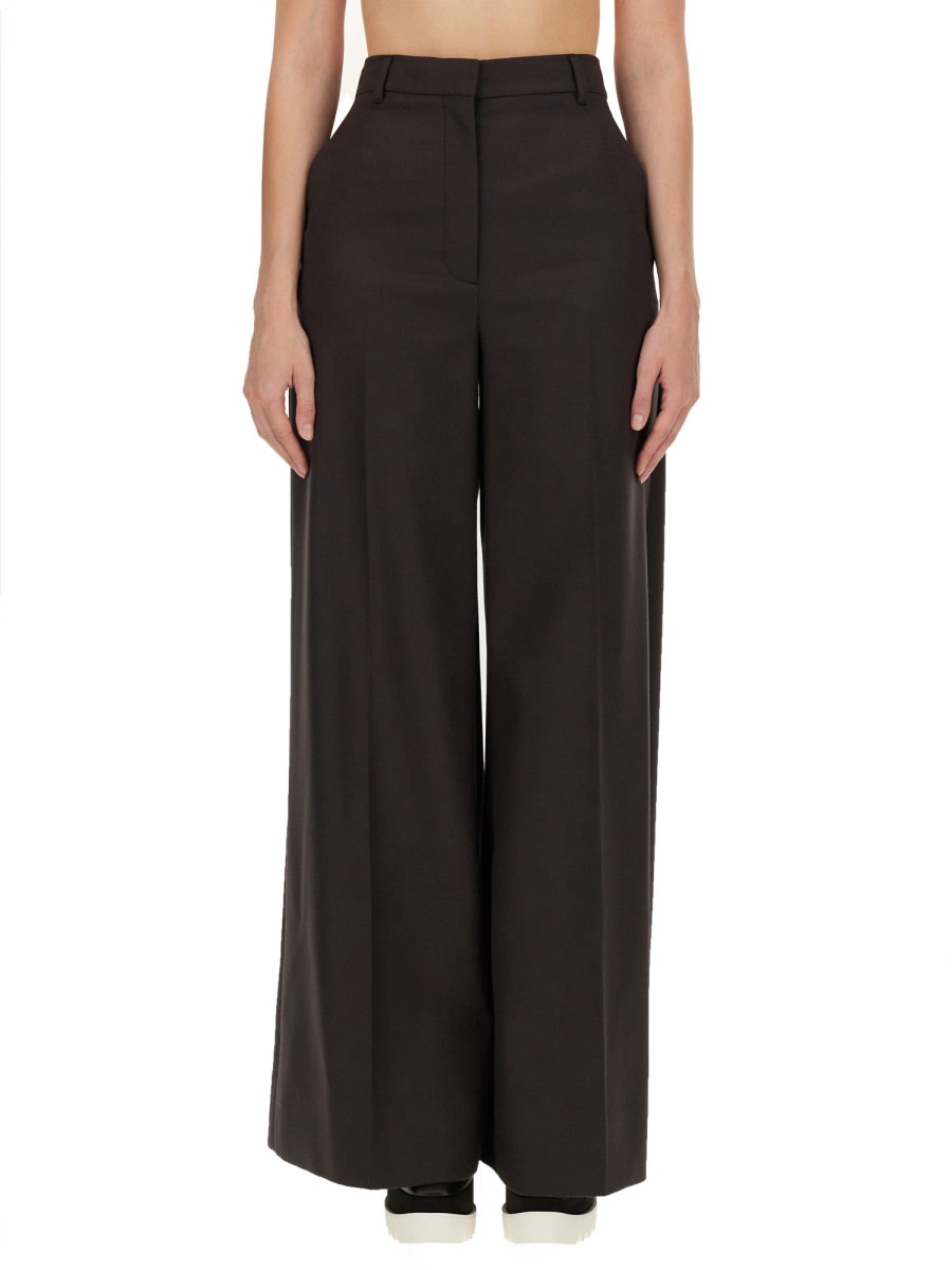 Shop Stella Mccartney Flared Pants In Brown