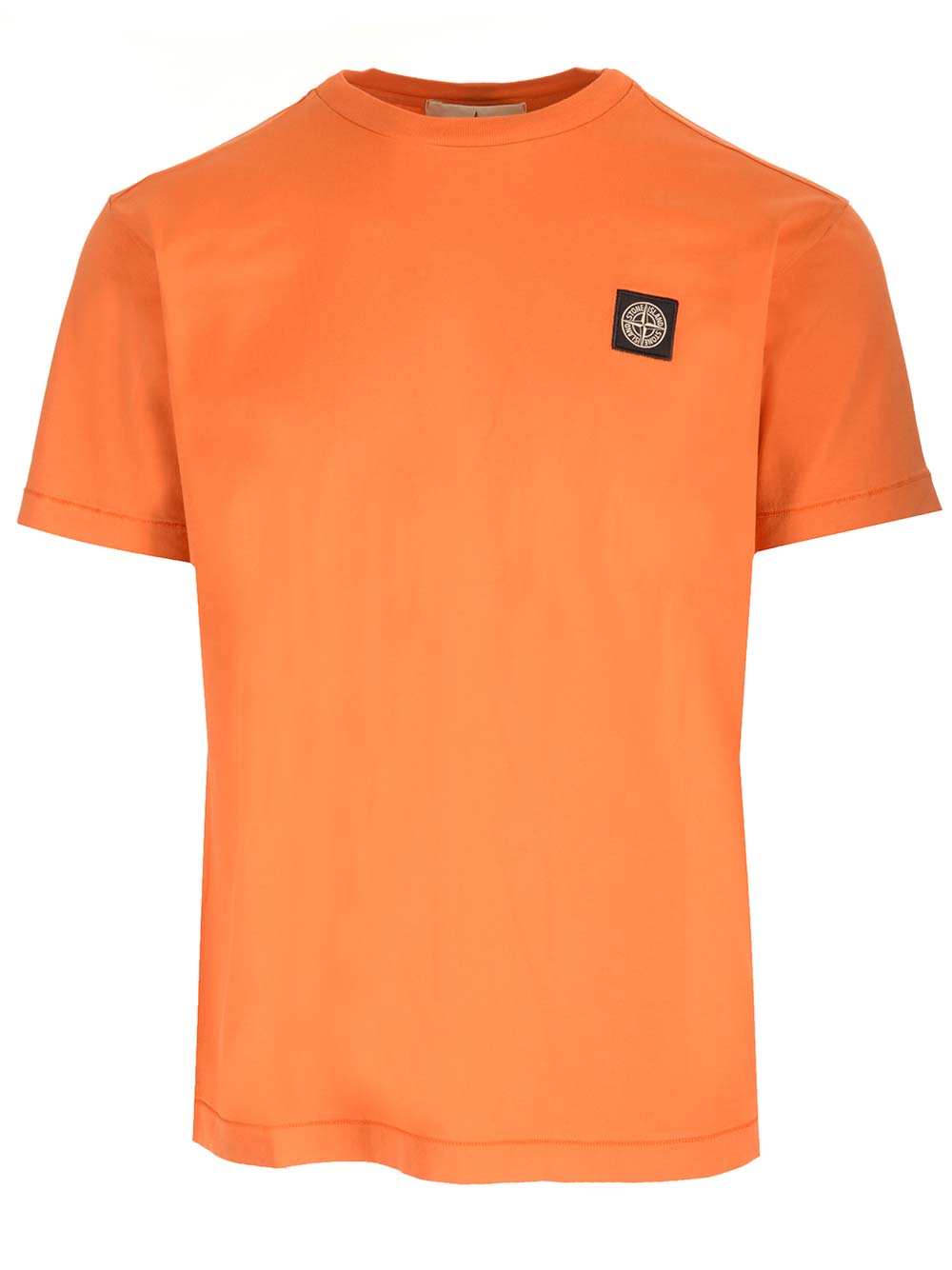 Shop Stone Island Classic Fit T-shirt In Arancione