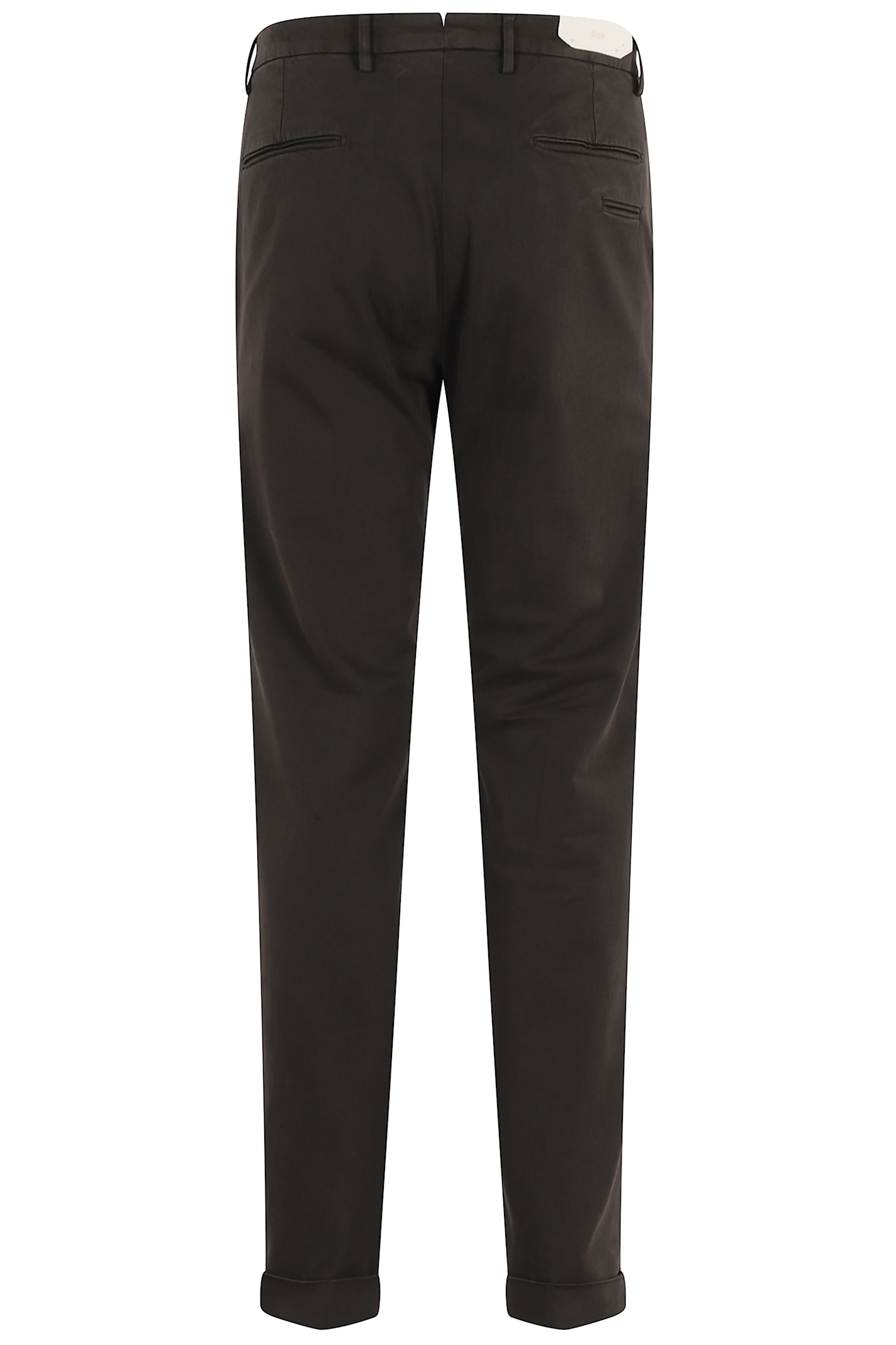 Briglia 1949 Pantalone Ventre Piatto Raso Cotone In Brown
