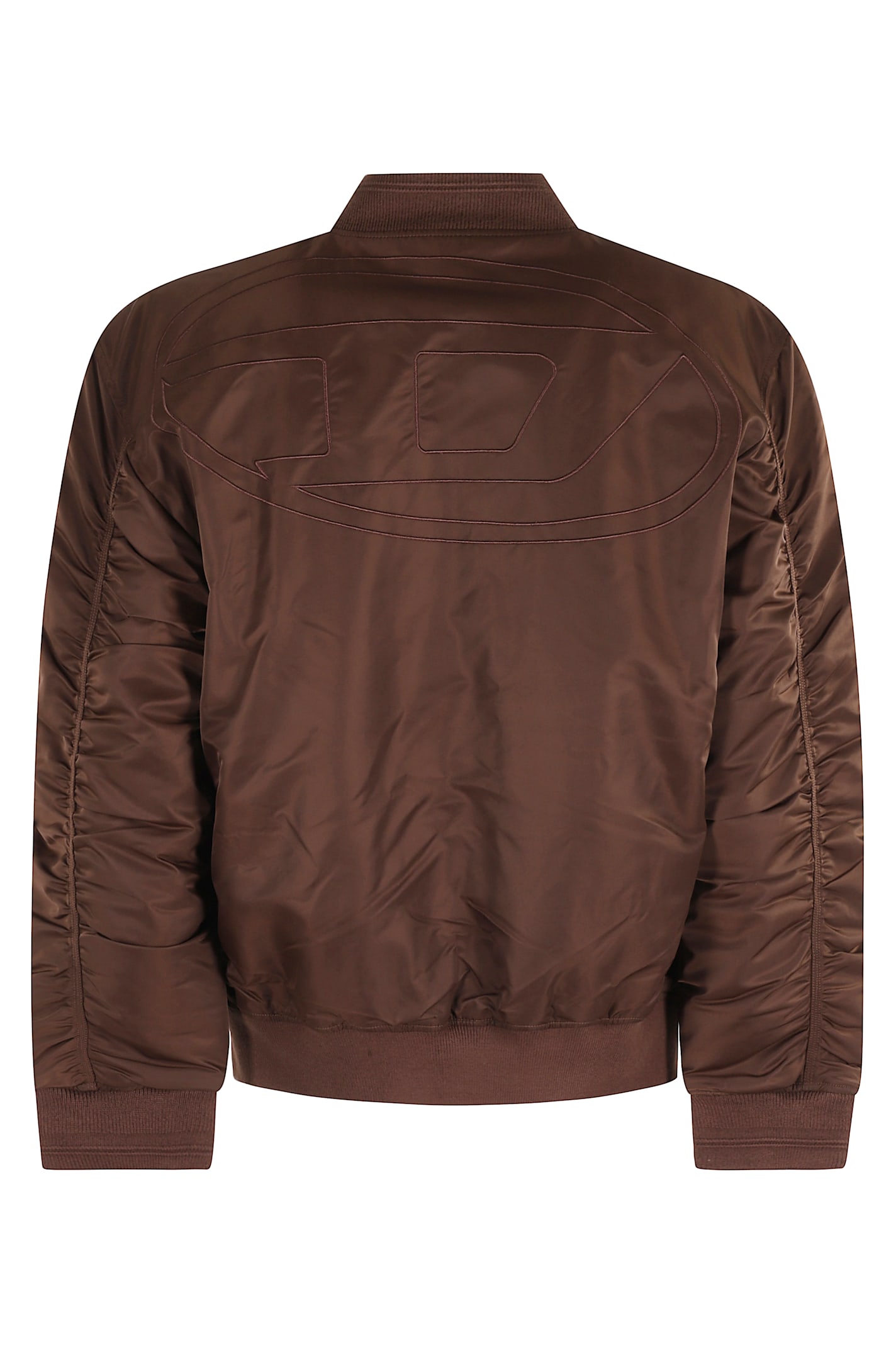 Diesel Reversible Oversize Jacket With Logo Detail In Brown