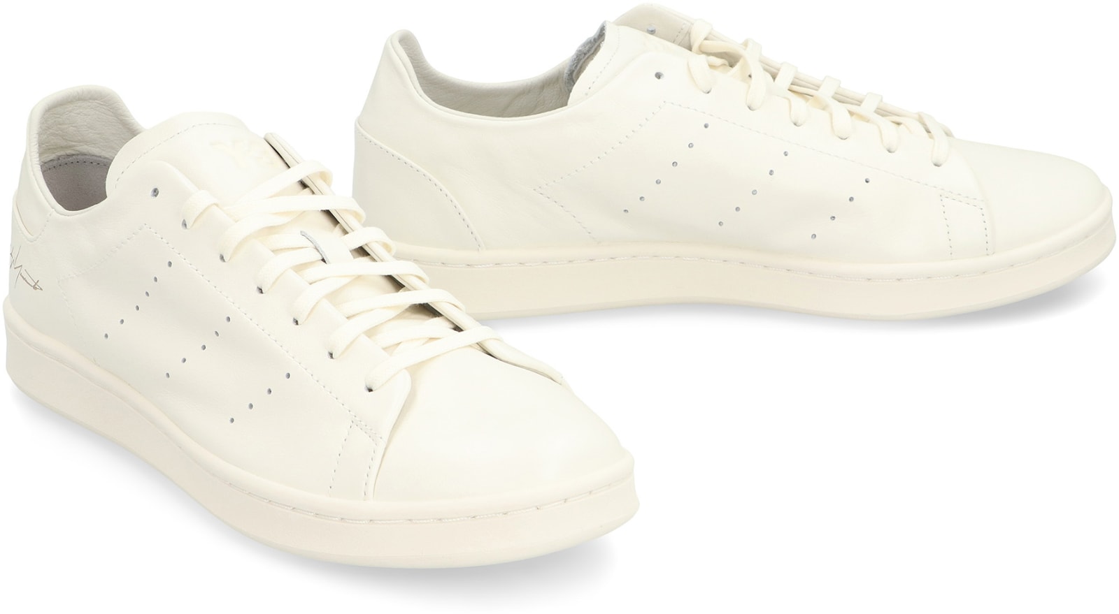 Shop Y-3 Stan Smith Leather Low-top Sneakers In White