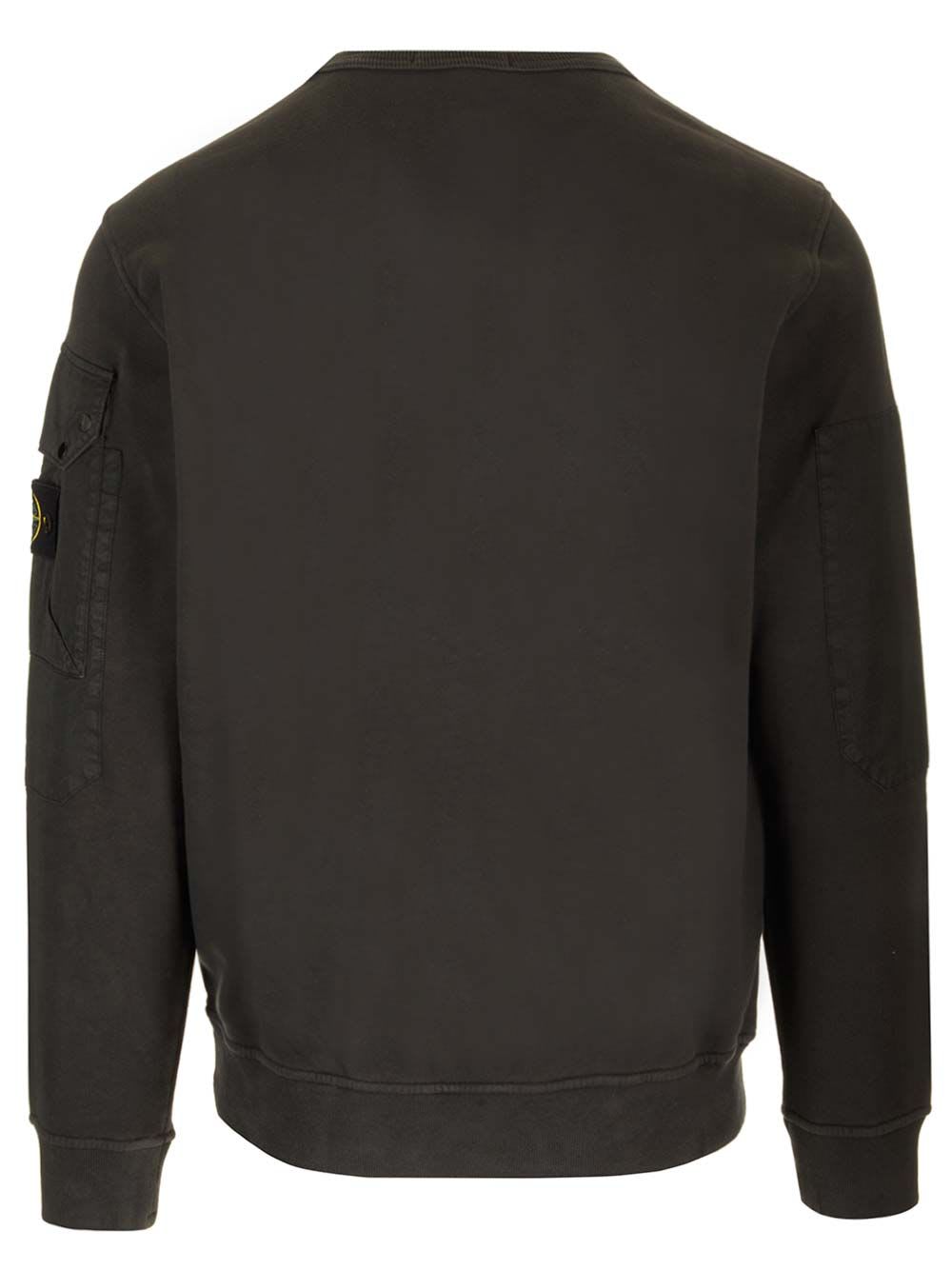 Shop Stone Island Organic Cotton Sweatshirt In Grey