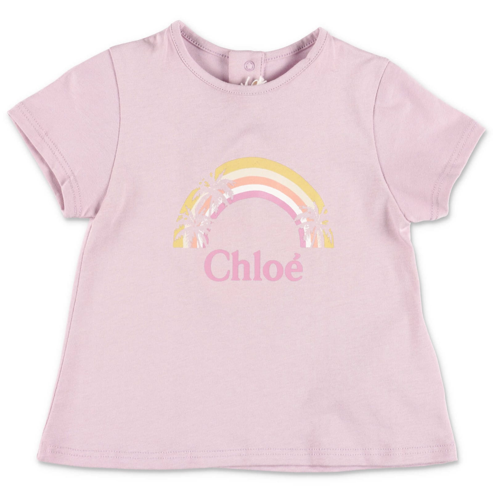 Chloé Chloe T-shirt Lilla In Jersey Di Cotone