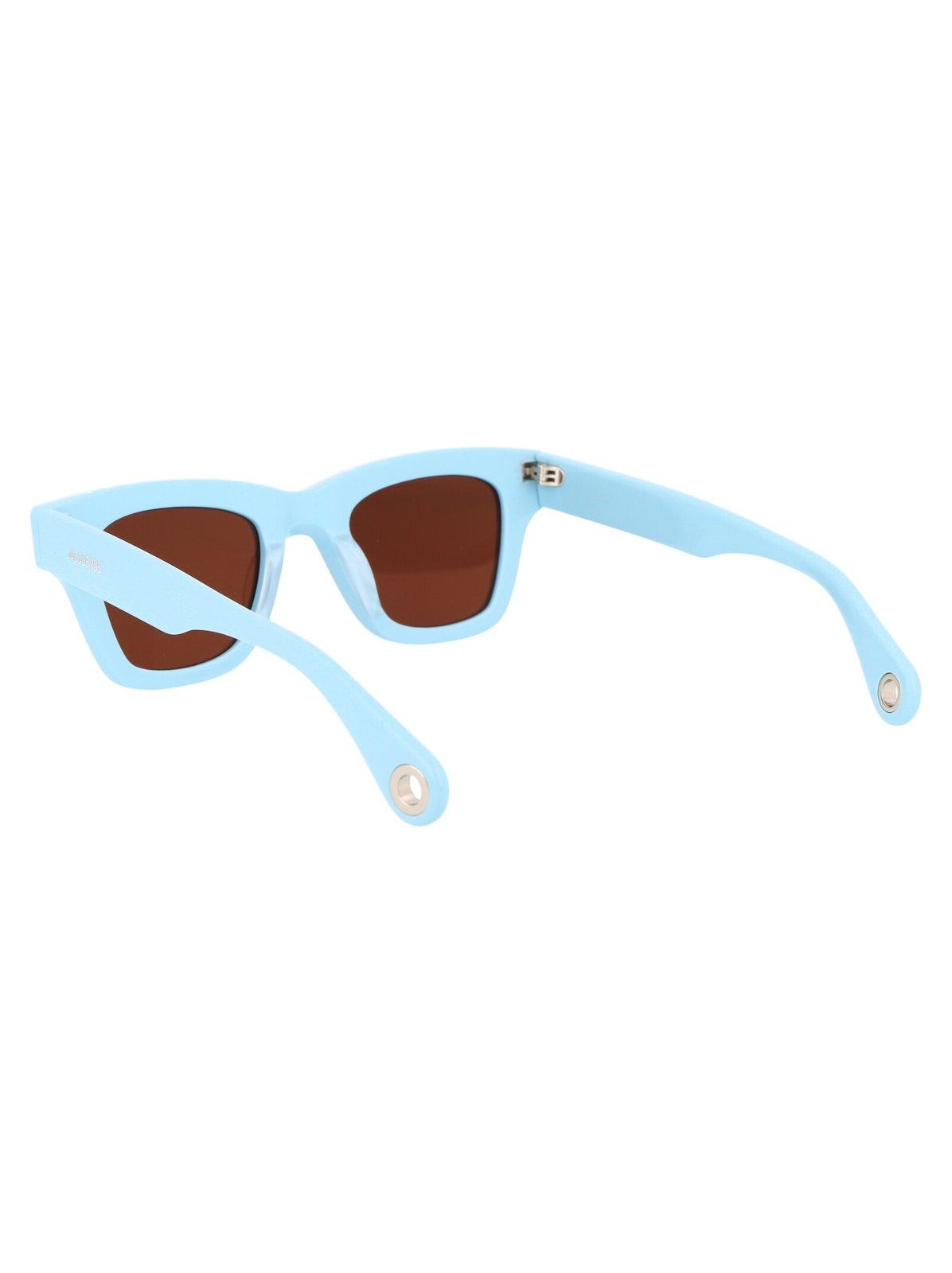 Shop Jacquemus Les Lunettes Nocio Square Frame Sunglasses In Blue