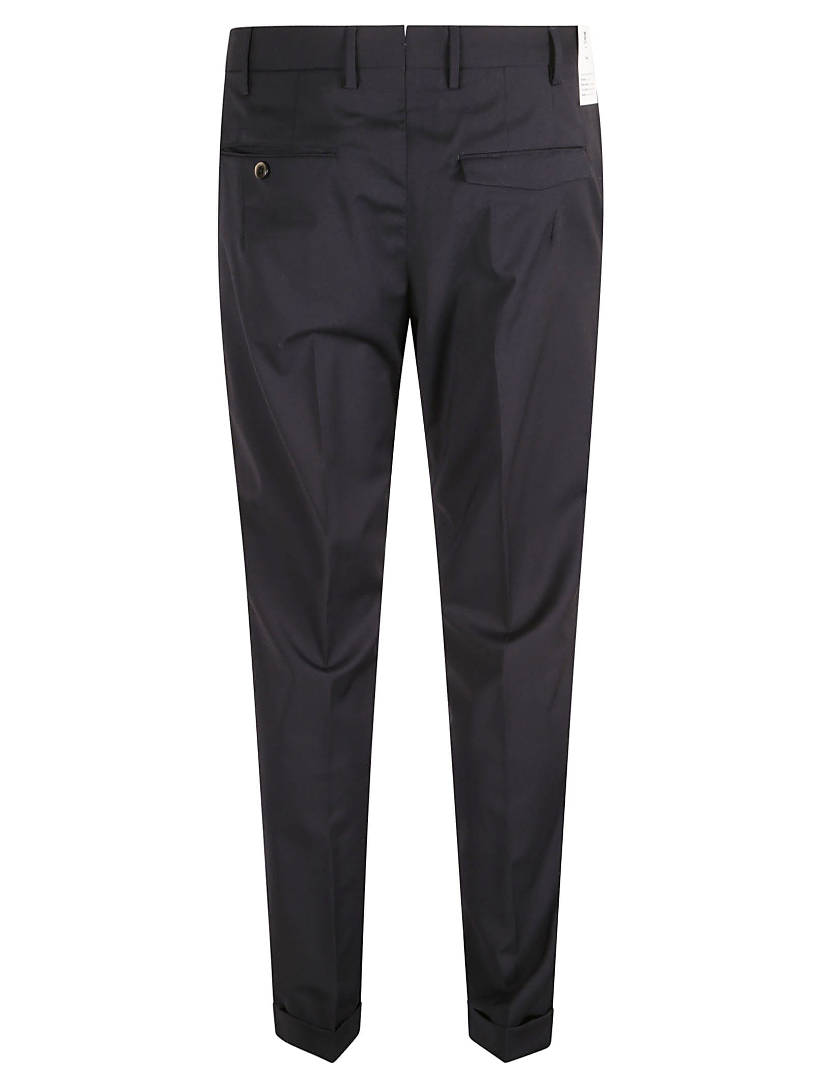 Shop Pt01 Regular Plain Trousers In Navy