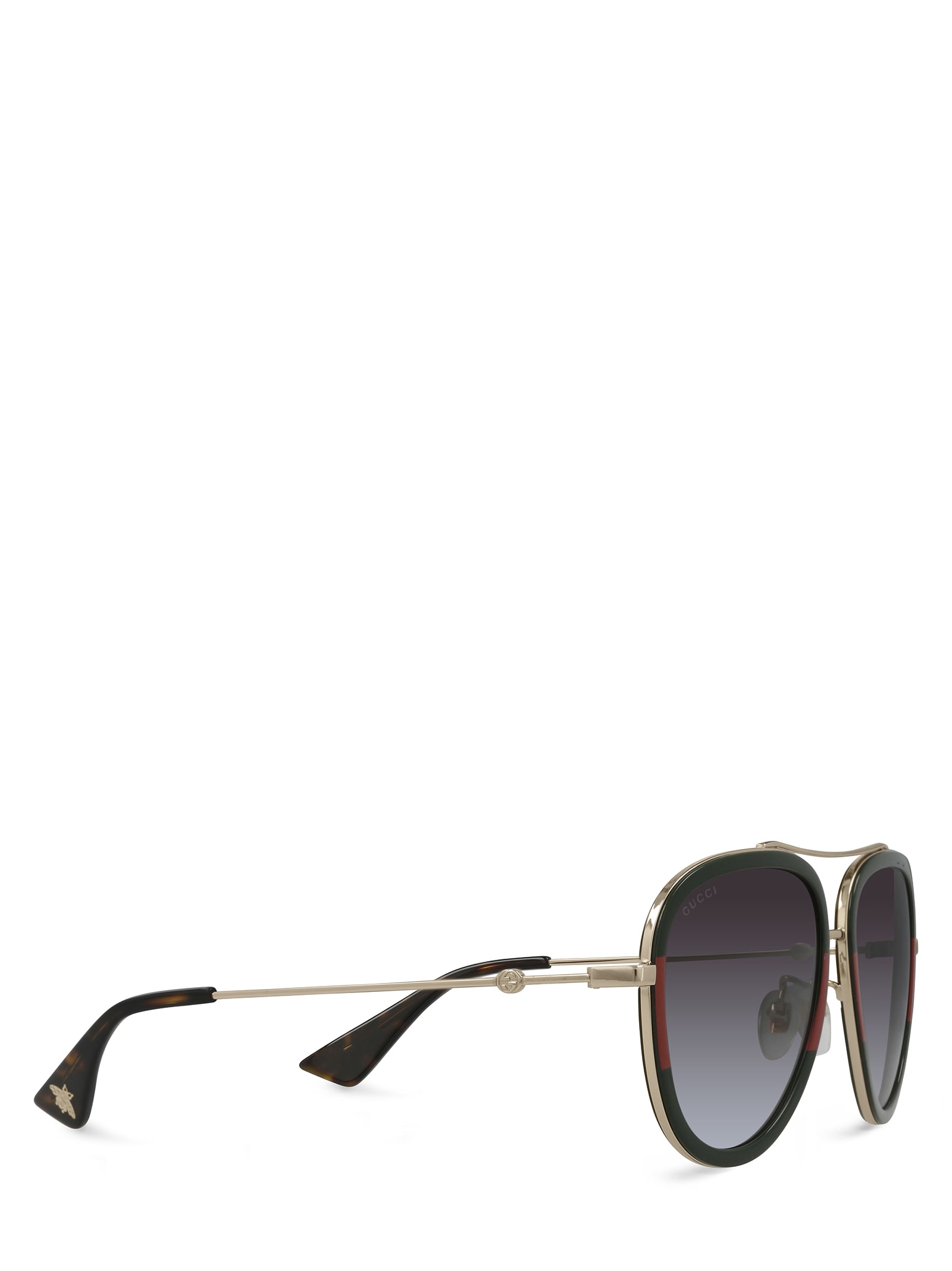 Gucci Gg0062s Gold Female Sunglasses In Black | ModeSens