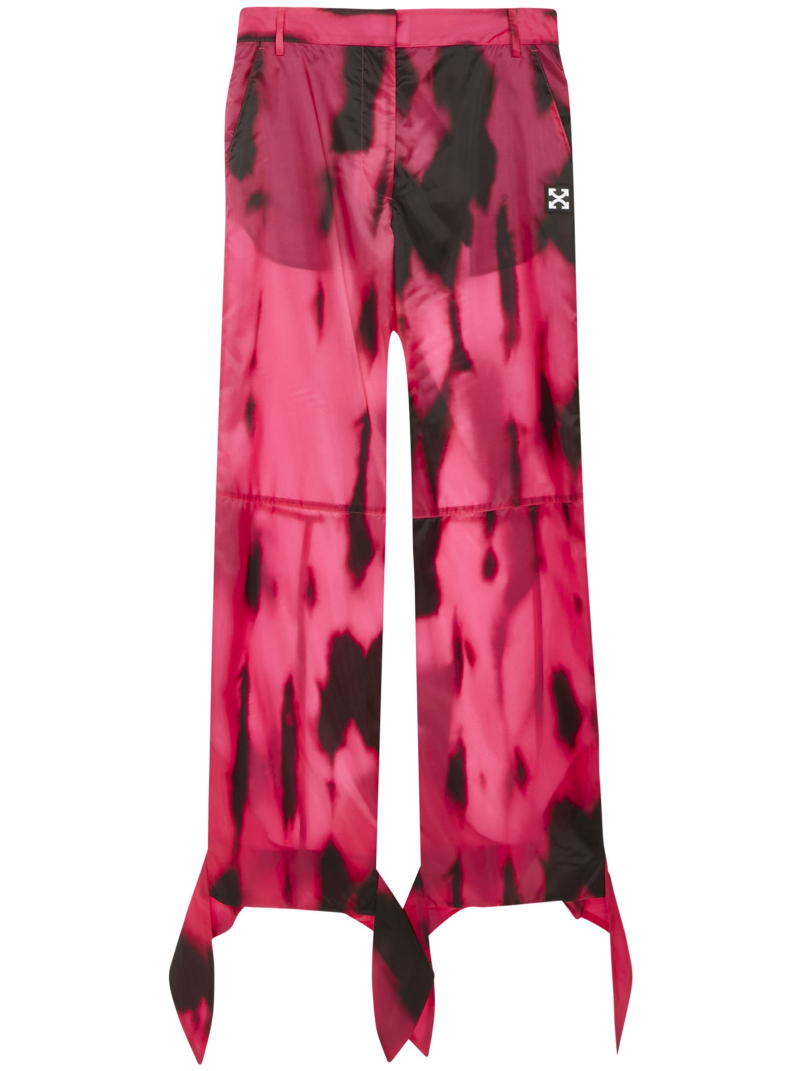 Off-white Tiger Dye Trousers In Fuxia