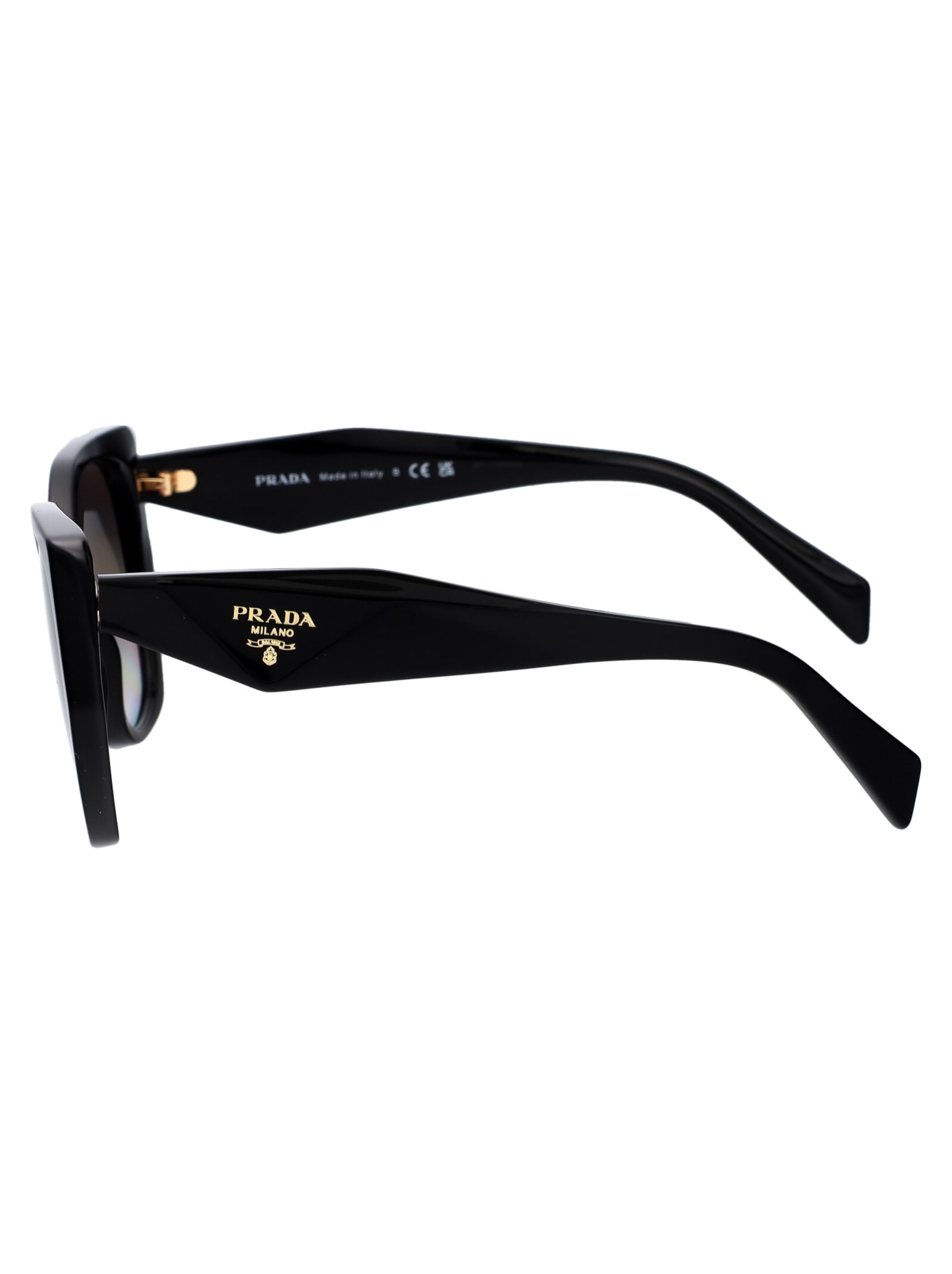 Shop Prada 0pr 19zs Sunglasses In 1ab0a7 Black