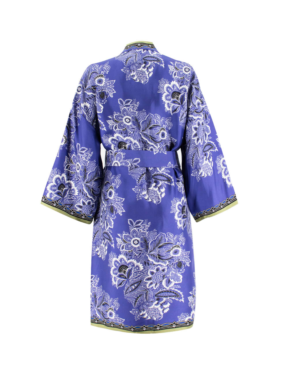 Shop Etro Duster In Print On Blue Base