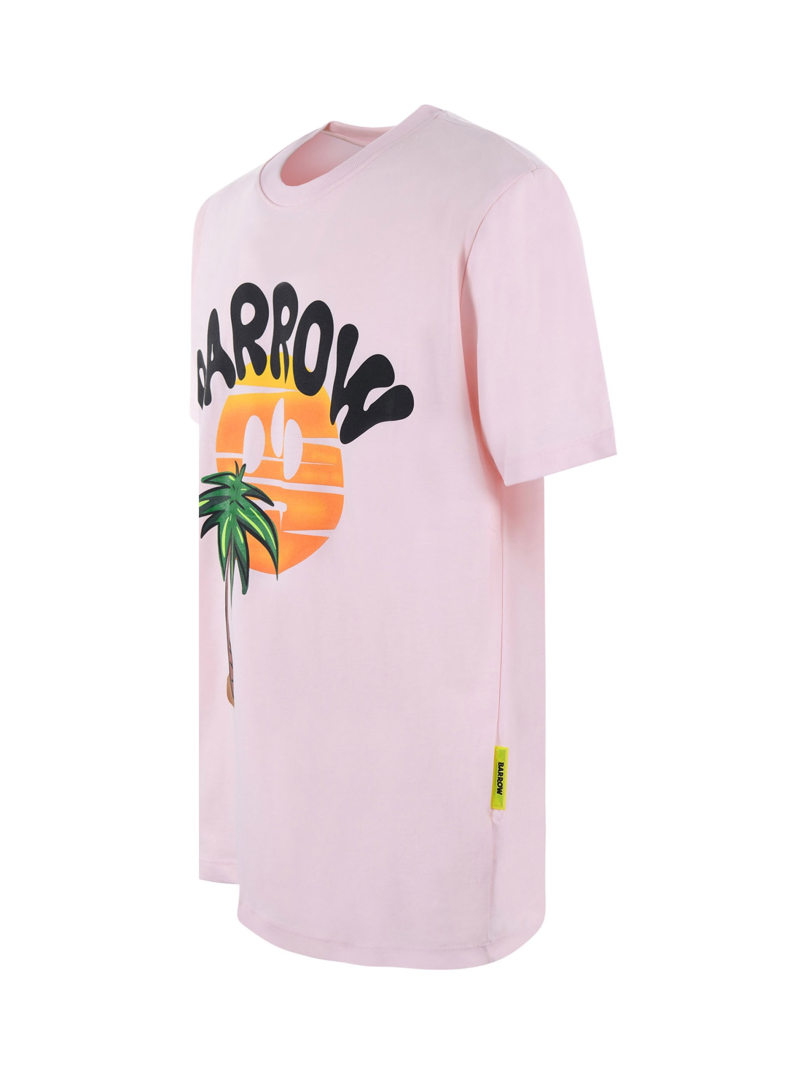 Shop Barrow Cotton T-shirt In Pink