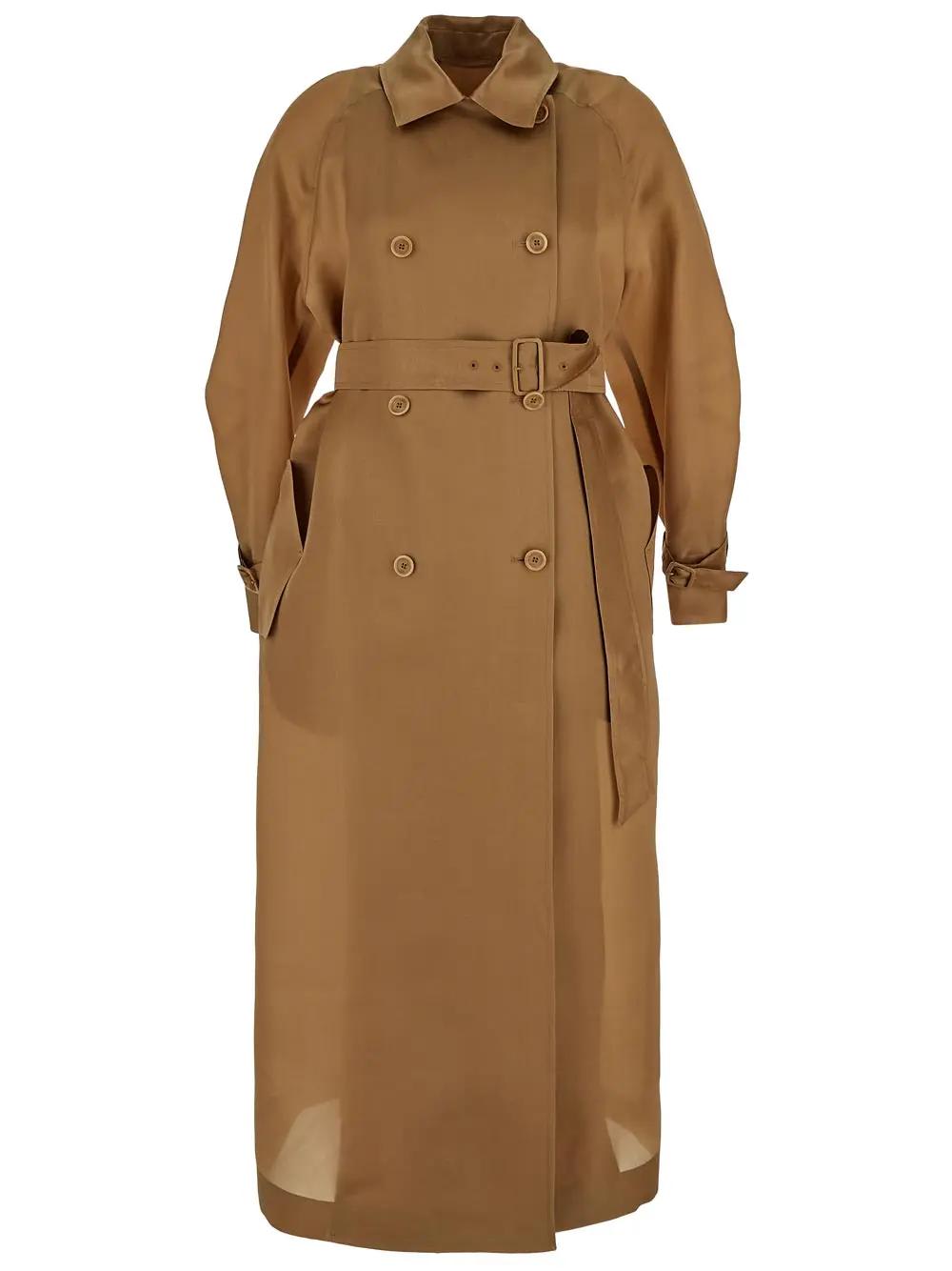 Shop Max Mara Sacco Trench In Brown