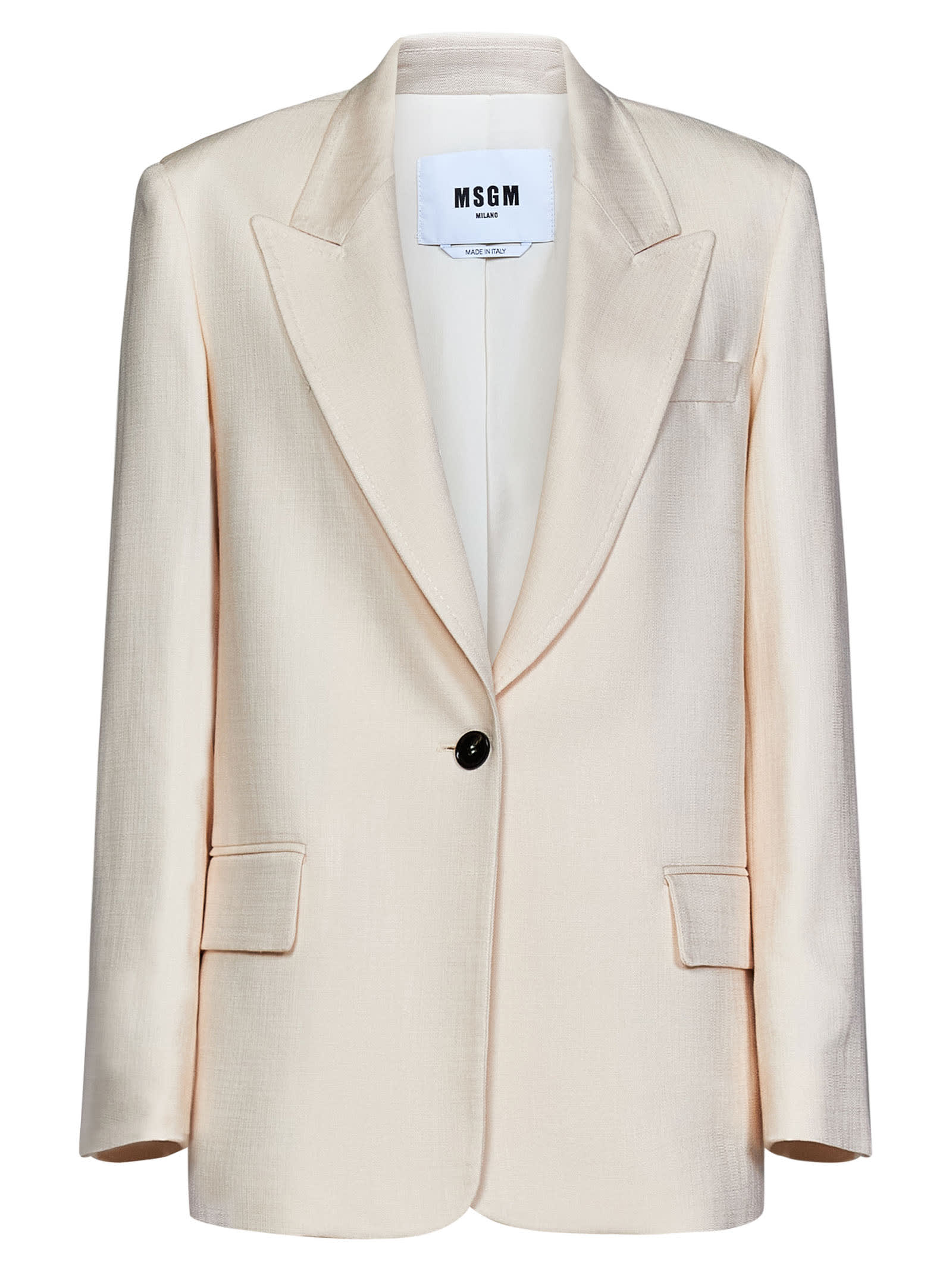 Msgm Blazer Aus Viskosemischung In White