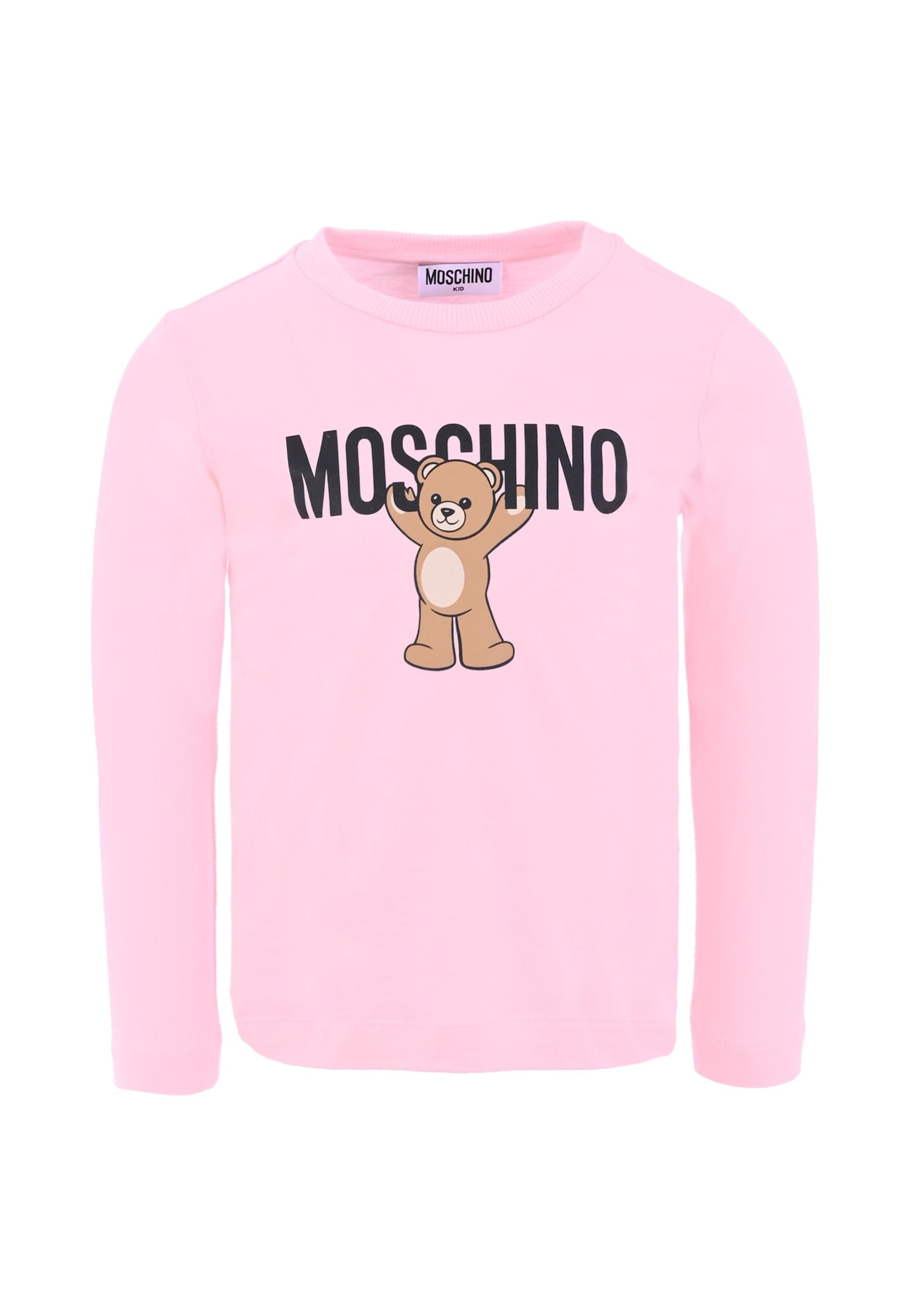 Moschino Pink T-shirt For Girl With Teddy Bear In Pink