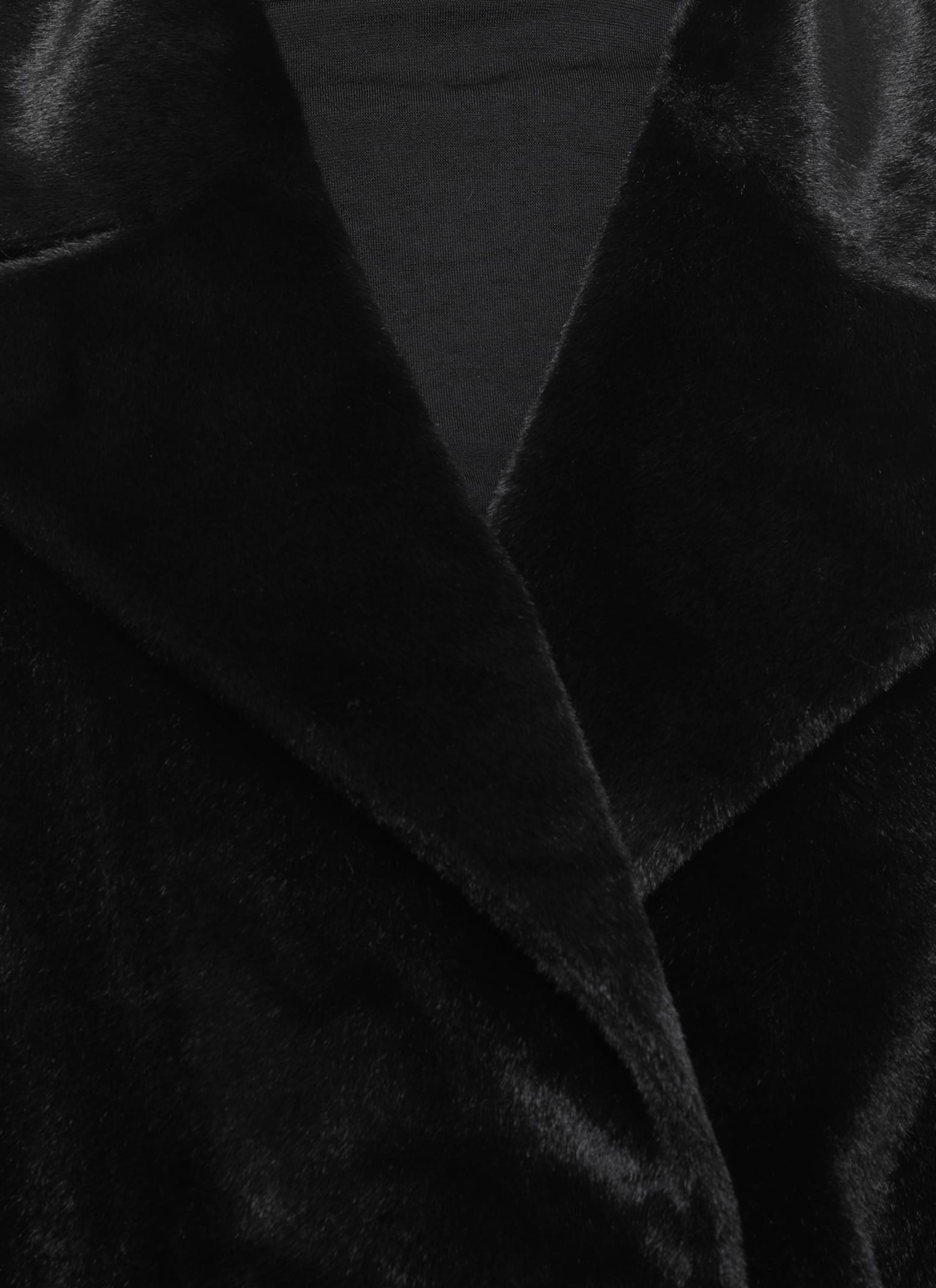 Betta Corradi Faux Fur Coat In Black