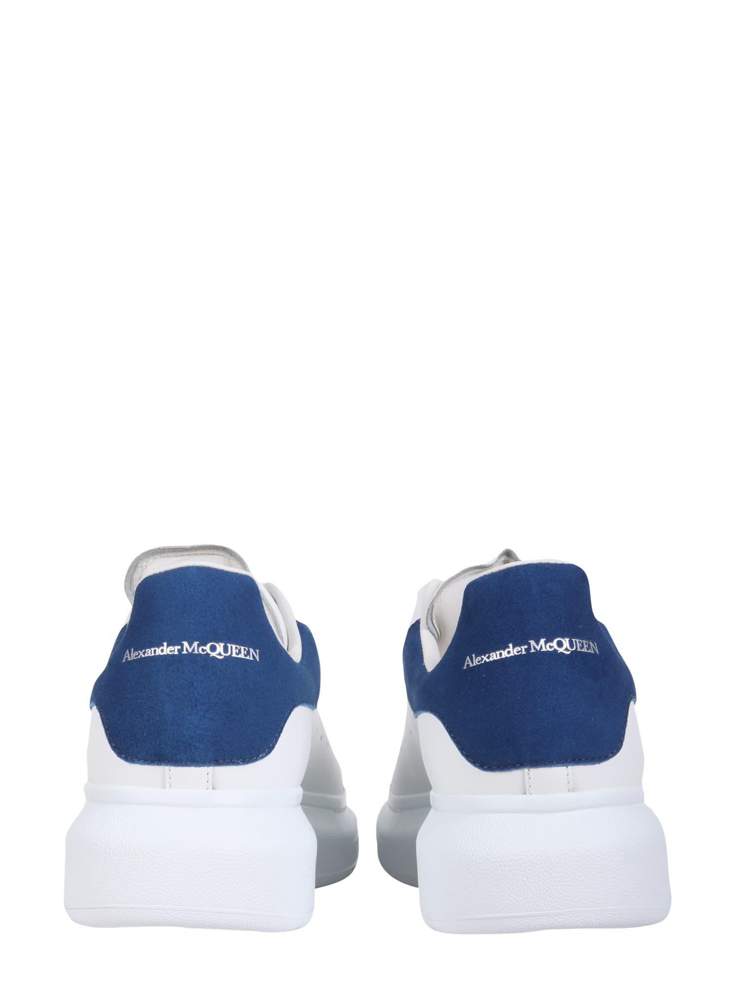 Shop Alexander Mcqueen Oversize Sneakers In White/blue