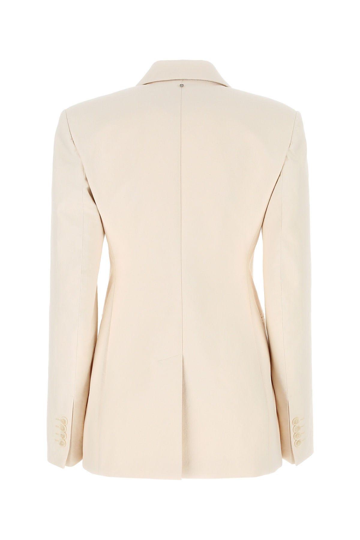 Shop Sportmax Ivory Cotton Anselmo Blazer  In Butter