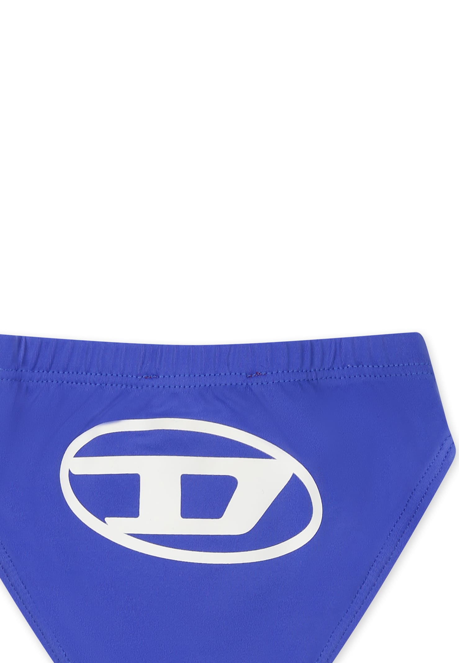 Diesel Blue Swim Briefs For Baby Boy With Logo In Blue