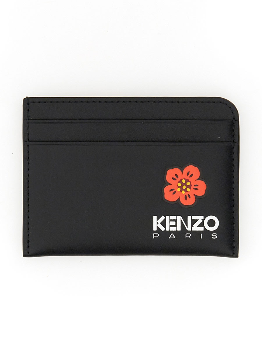 Kenzo Boke Flower Card Holder In Black