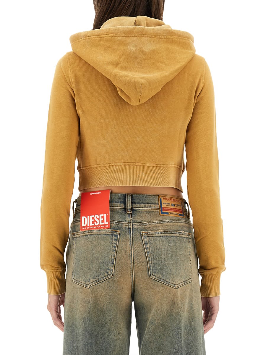 Shop Diesel F-slimmy Sweatshirt In Beige