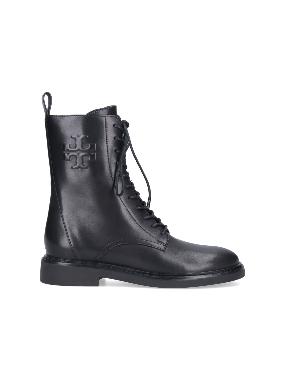 Shop Tory Burch Double T Combat Boots In Black
