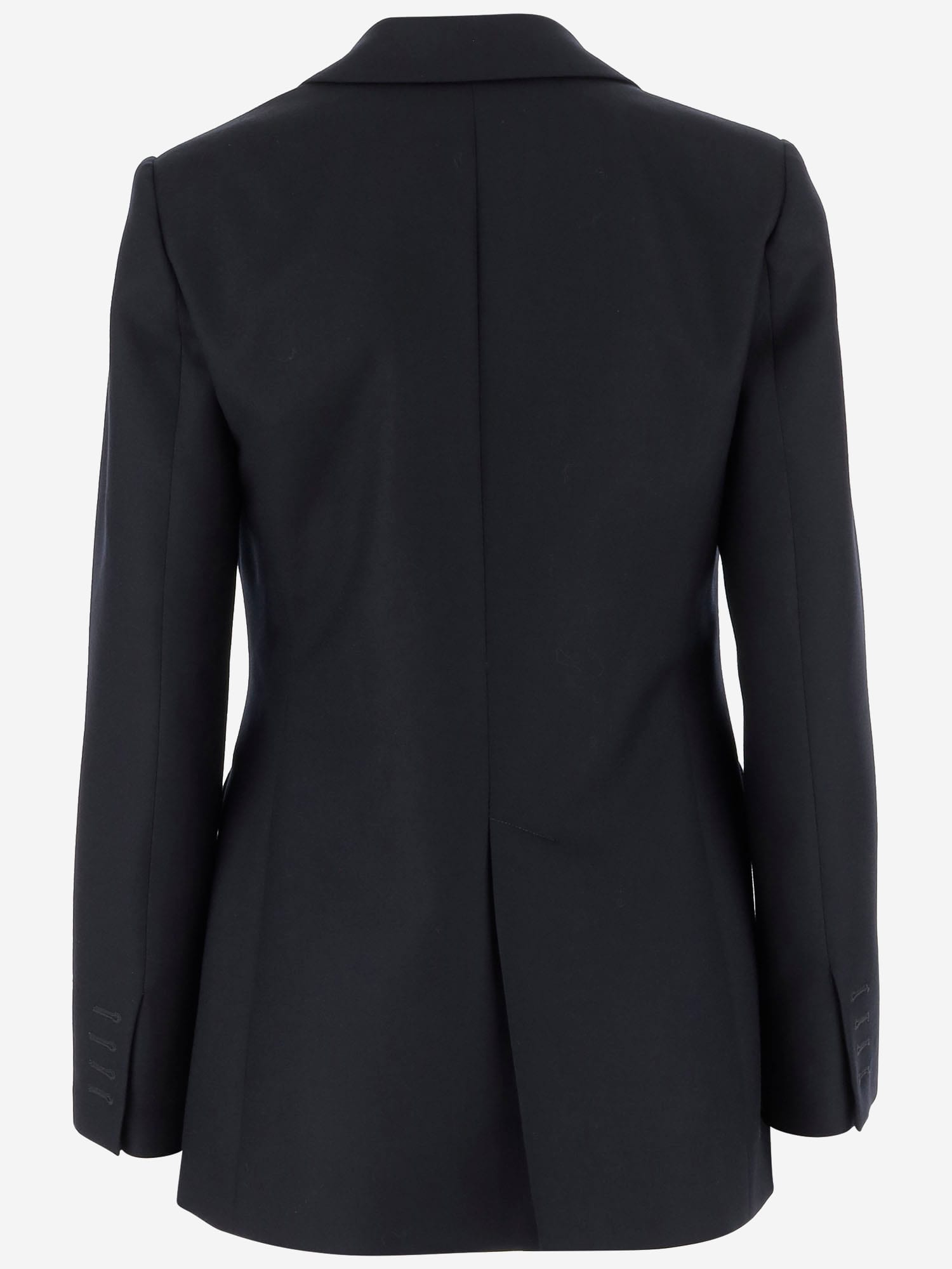 Sa Su Phi Single-breasted Wool Blazer In Black