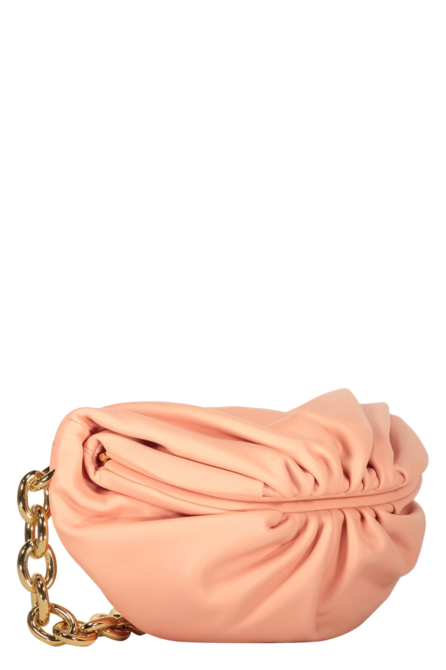 Shop Bottega Veneta The Pouch Mini Leather Belt Bag In Pink