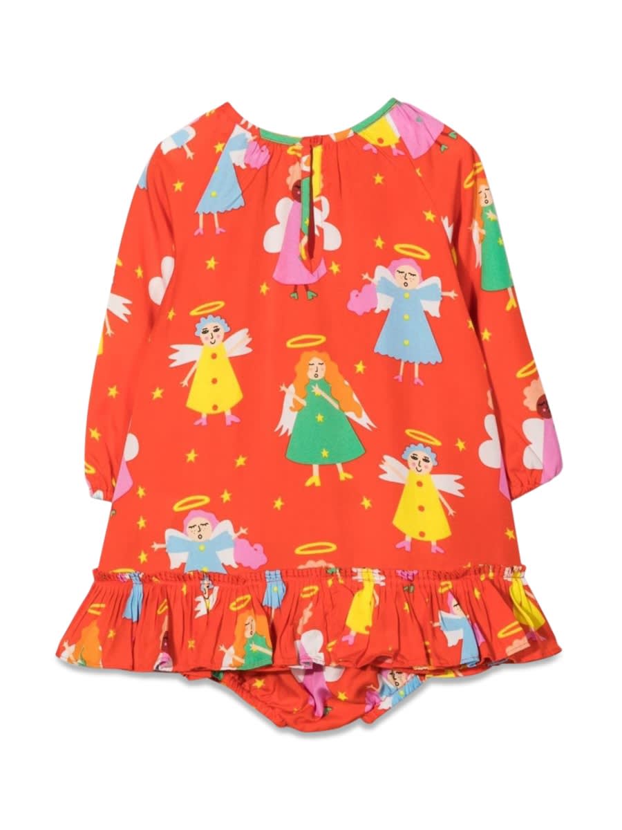 Shop Stella Mccartney M/l Dress With Little Angels Coulottes In Multicolour