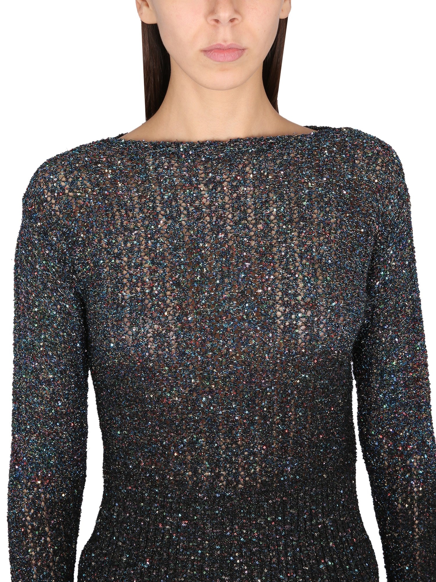 Maison Margiela Women's Sequined Shirt In Metallic