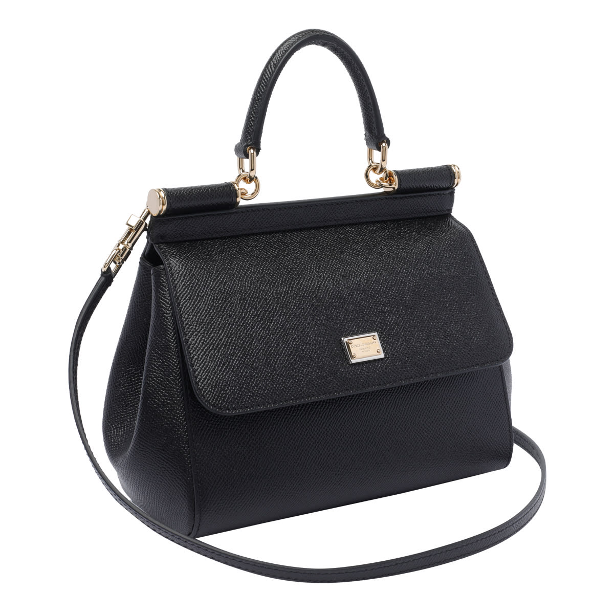 Dolce & Gabbana Medium Sicily Handbag In Black