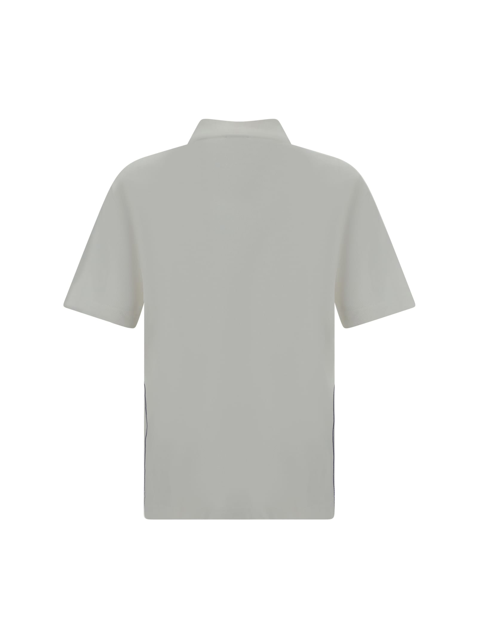 Shop Burberry Logo Polo Shirt In Rain