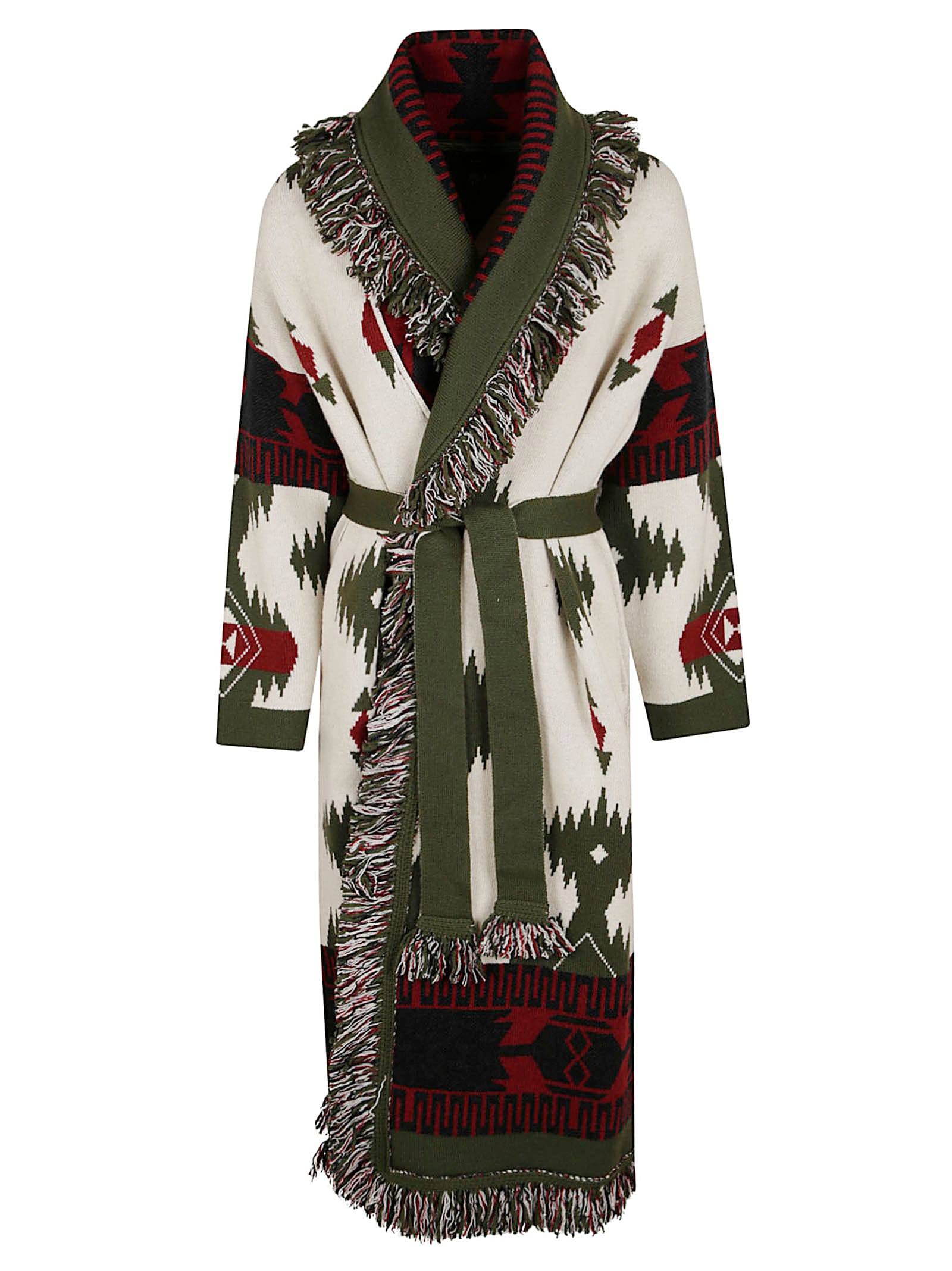 Alanui Icon Jacquard Coat In Multi