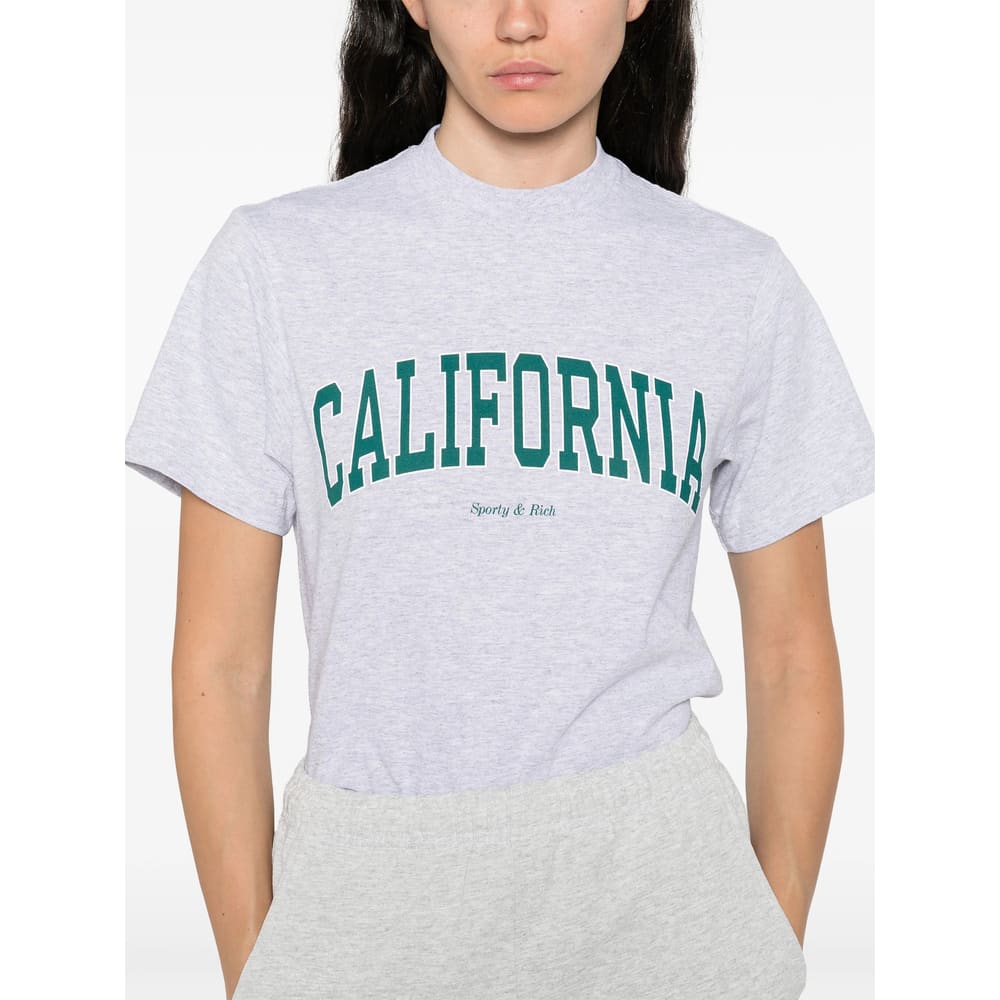 Sporty & Rich T-shirt In Gray