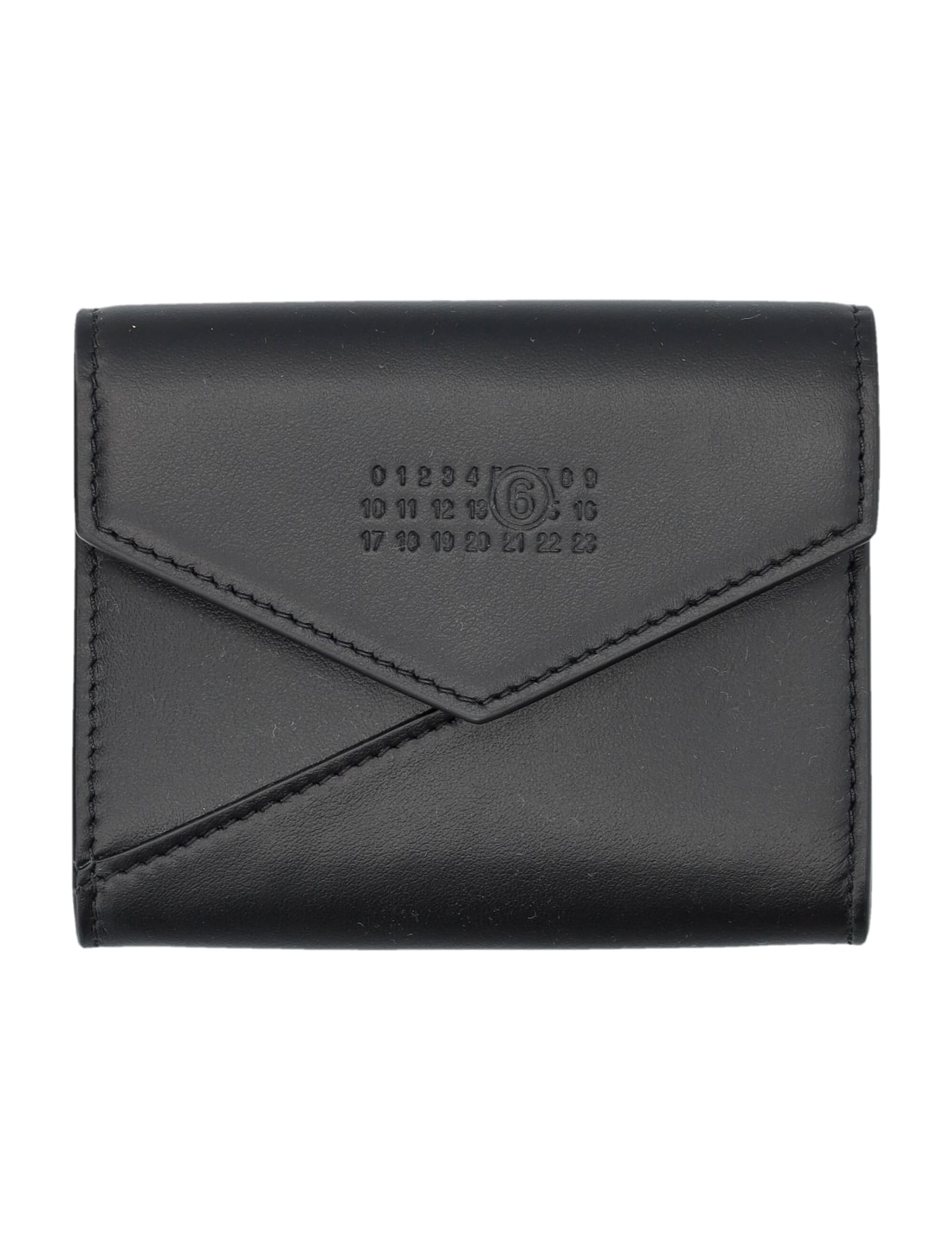 Shop Mm6 Maison Margiela Japanese 6 Flap Wallet In Black