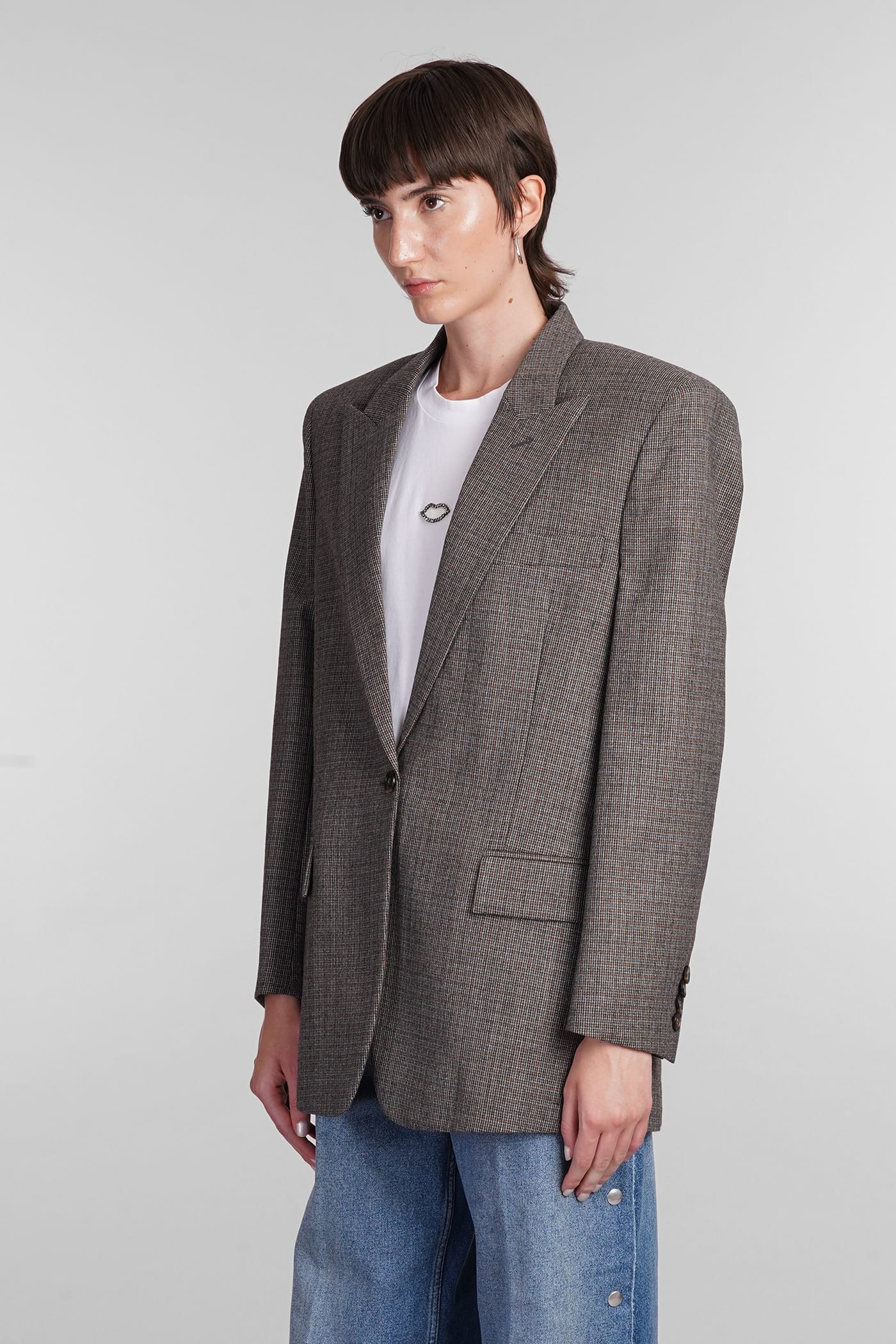 Shop Stella Mccartney Blazer In Grey Wool