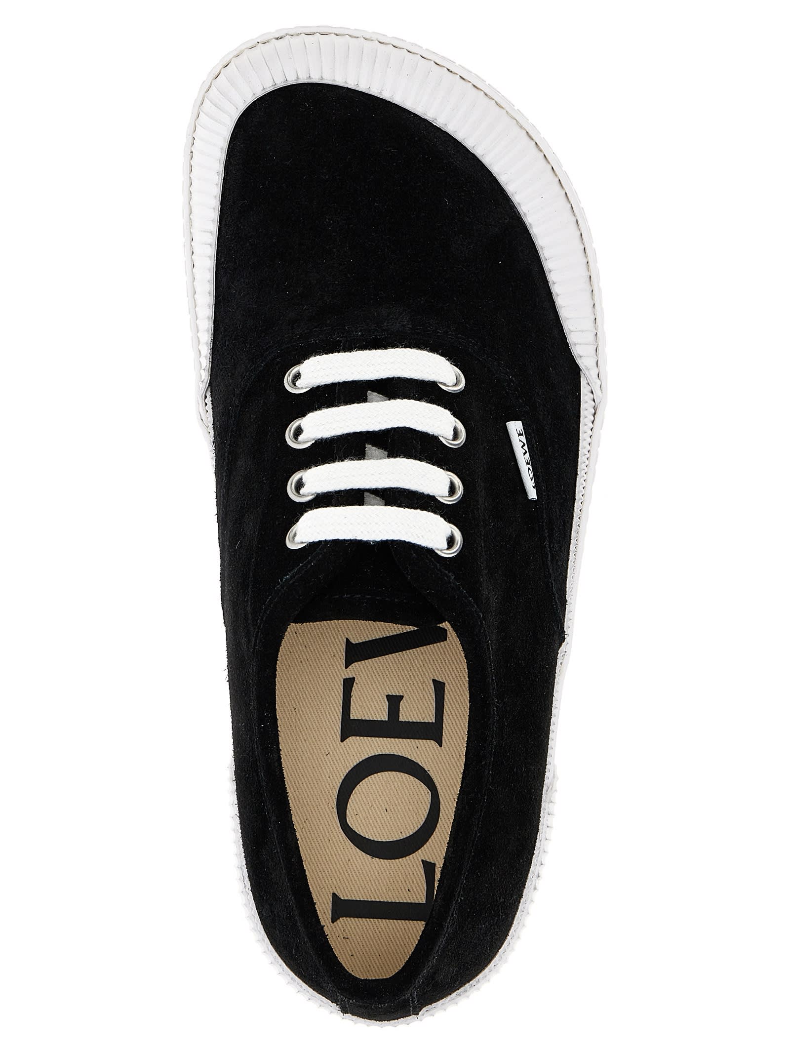 Shop Loewe Terra Vulca Sneakers In Black