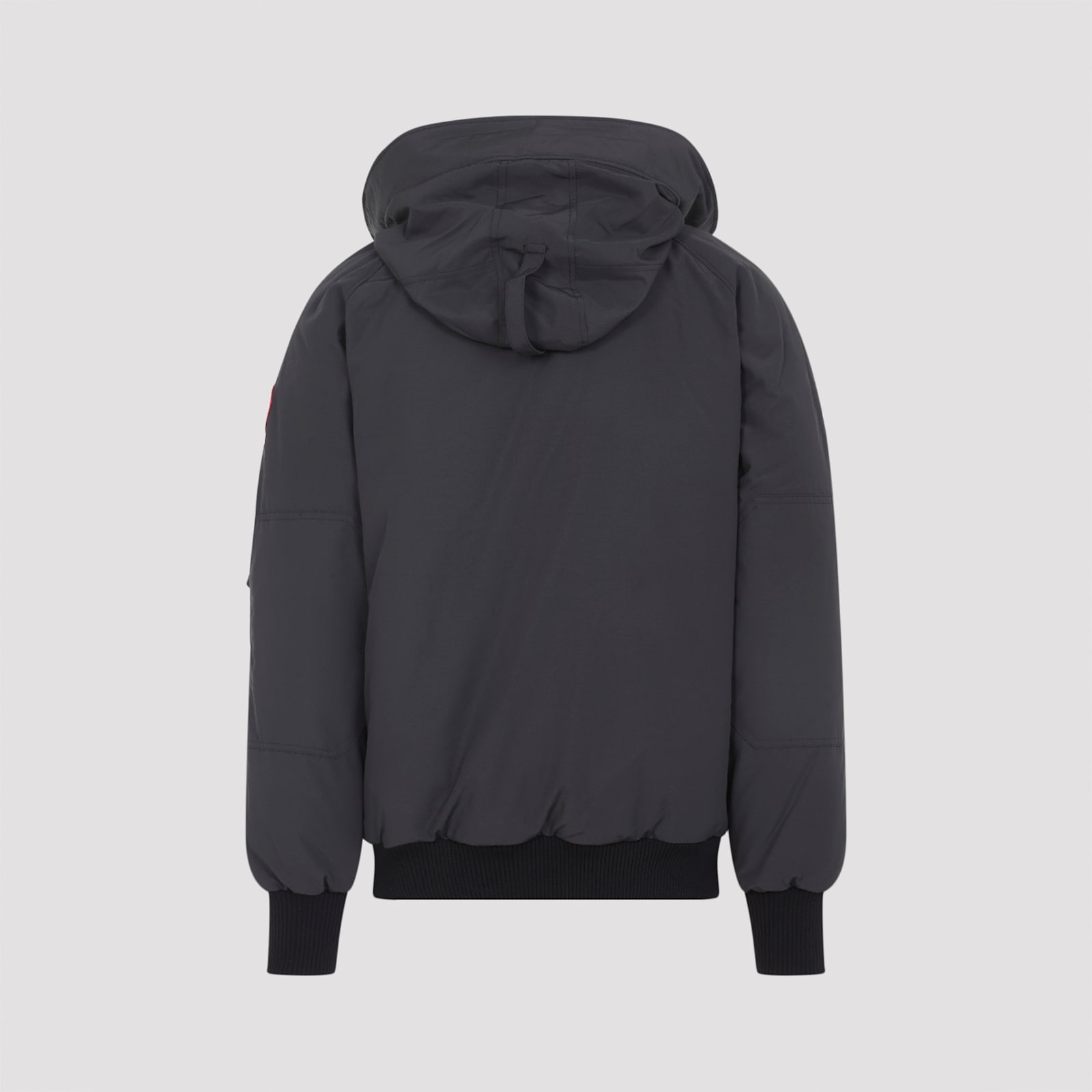Canada Goose Granite Grey Chilliwack Bomber Jacket With Attached Hood In Blue