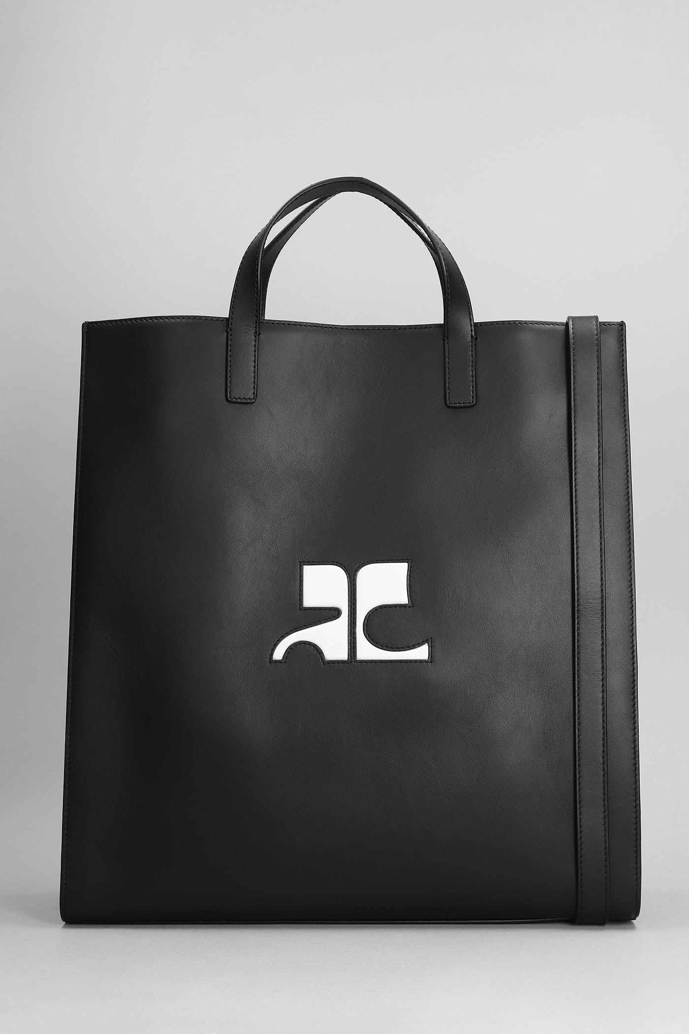 COURRÈGES TOTE IN BLACK LEATHER 