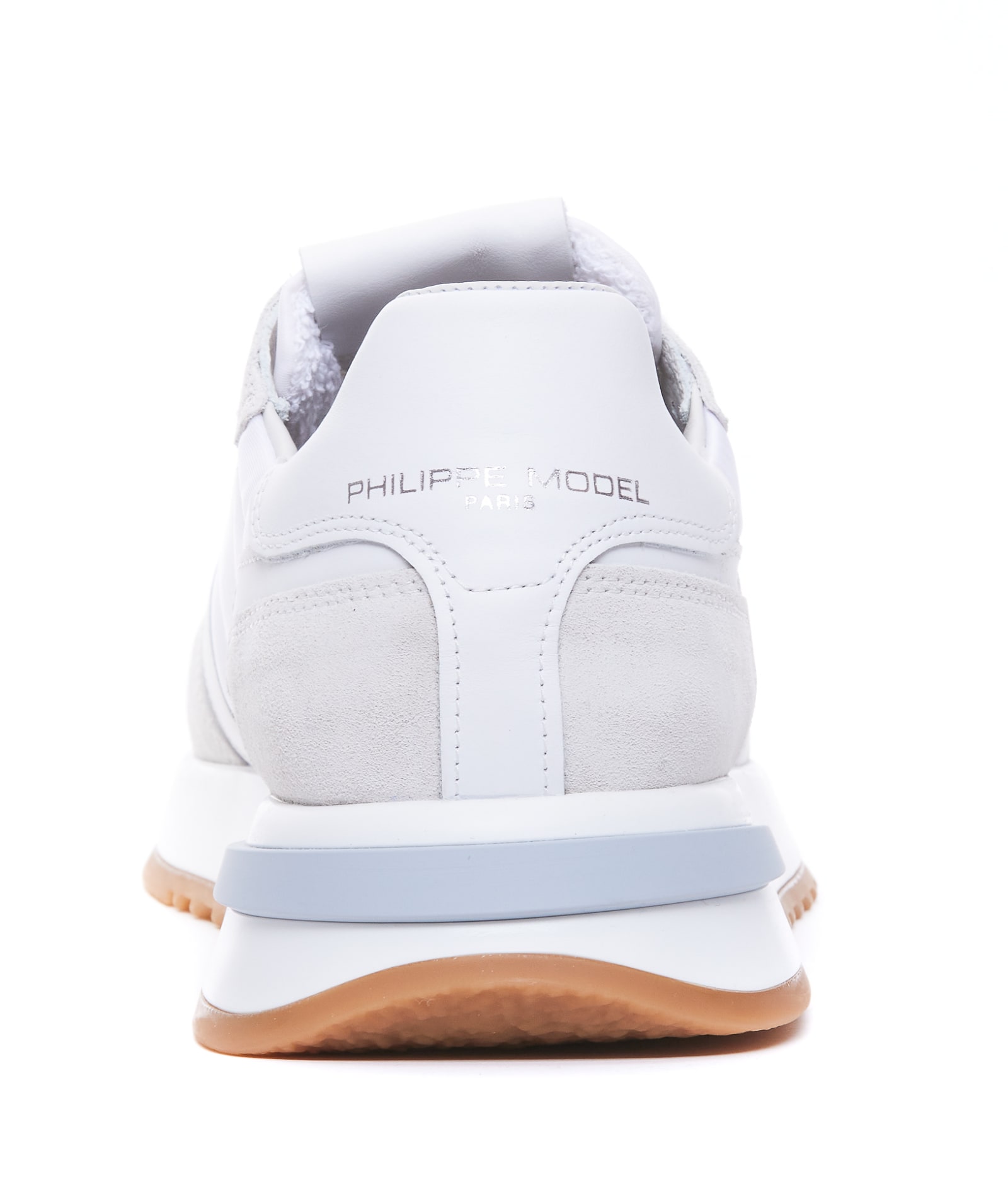 Shop Philippe Model Tropez 2.1 Sneakers In Mondial Blanc Platino